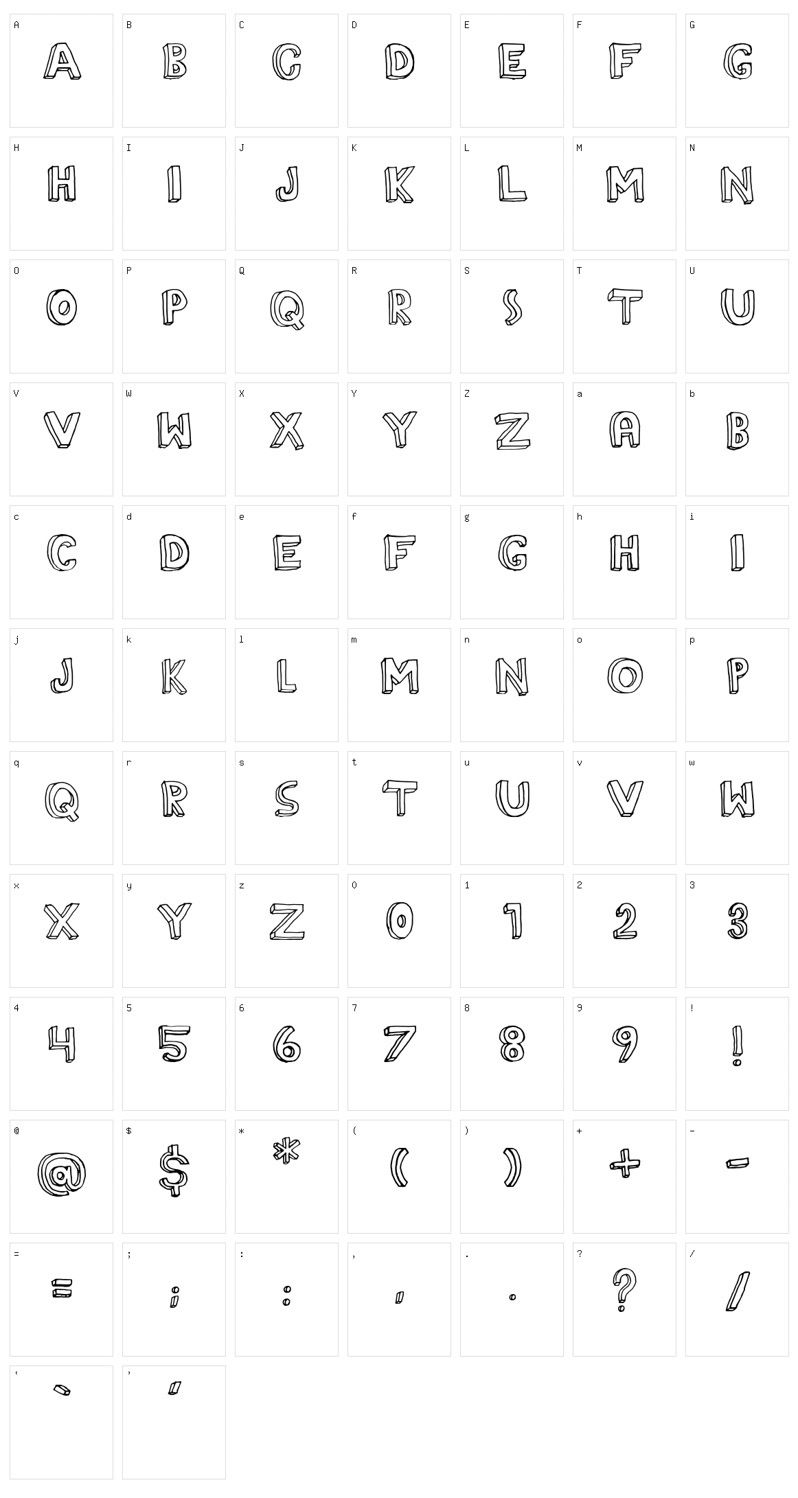 The Rainmaker Character Set