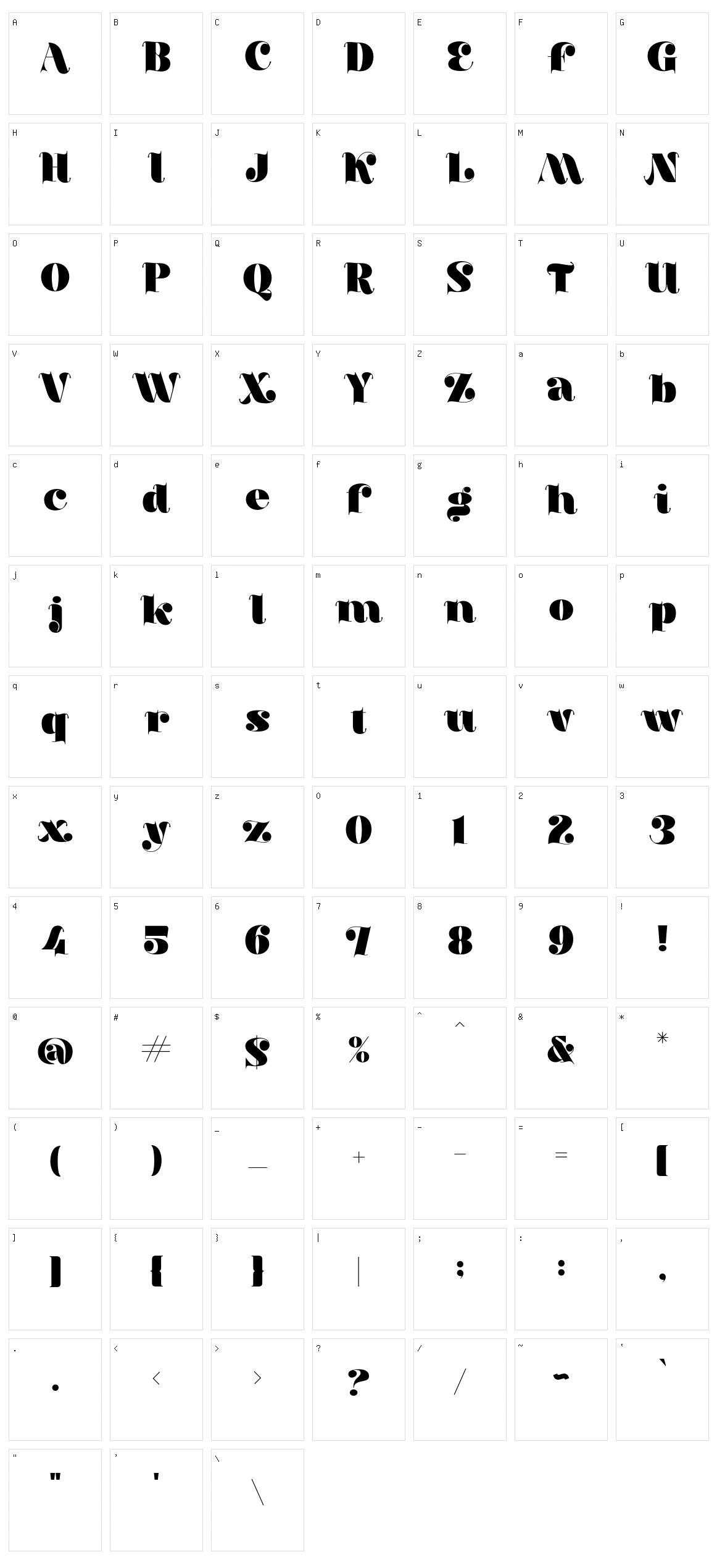 The Shouting Character Set