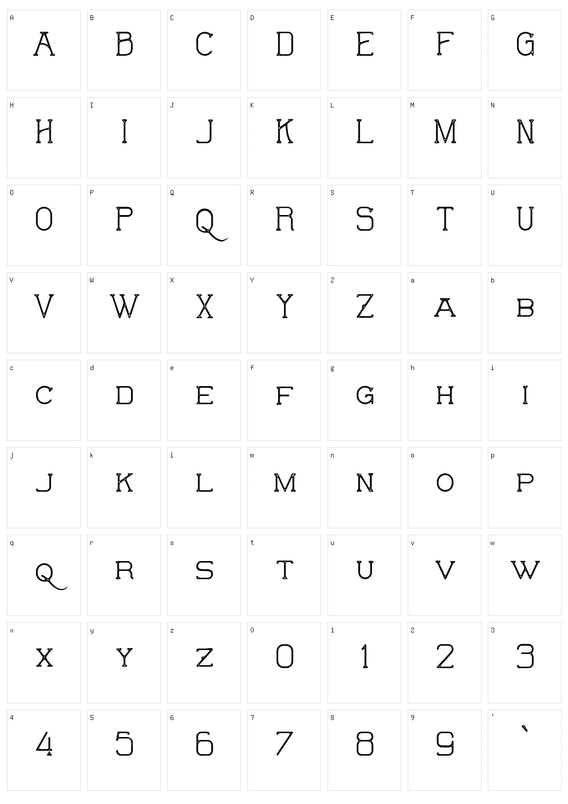 The Wild Hammers Character Set