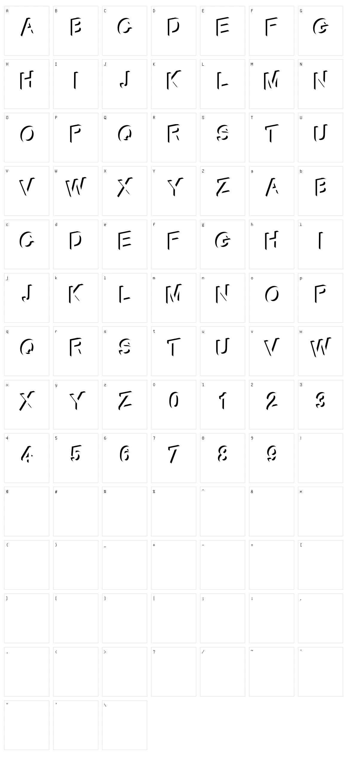 Therp Character Set