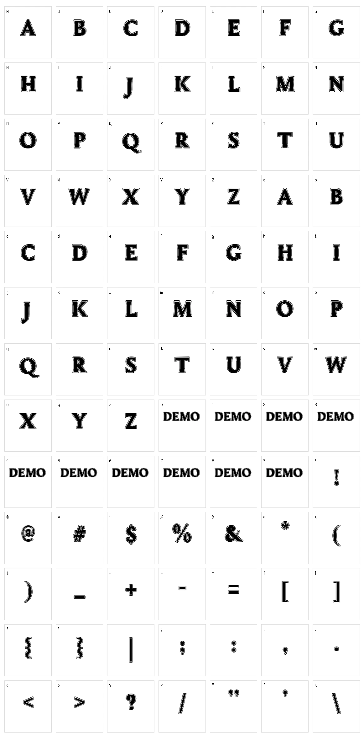 Thrive Character Set