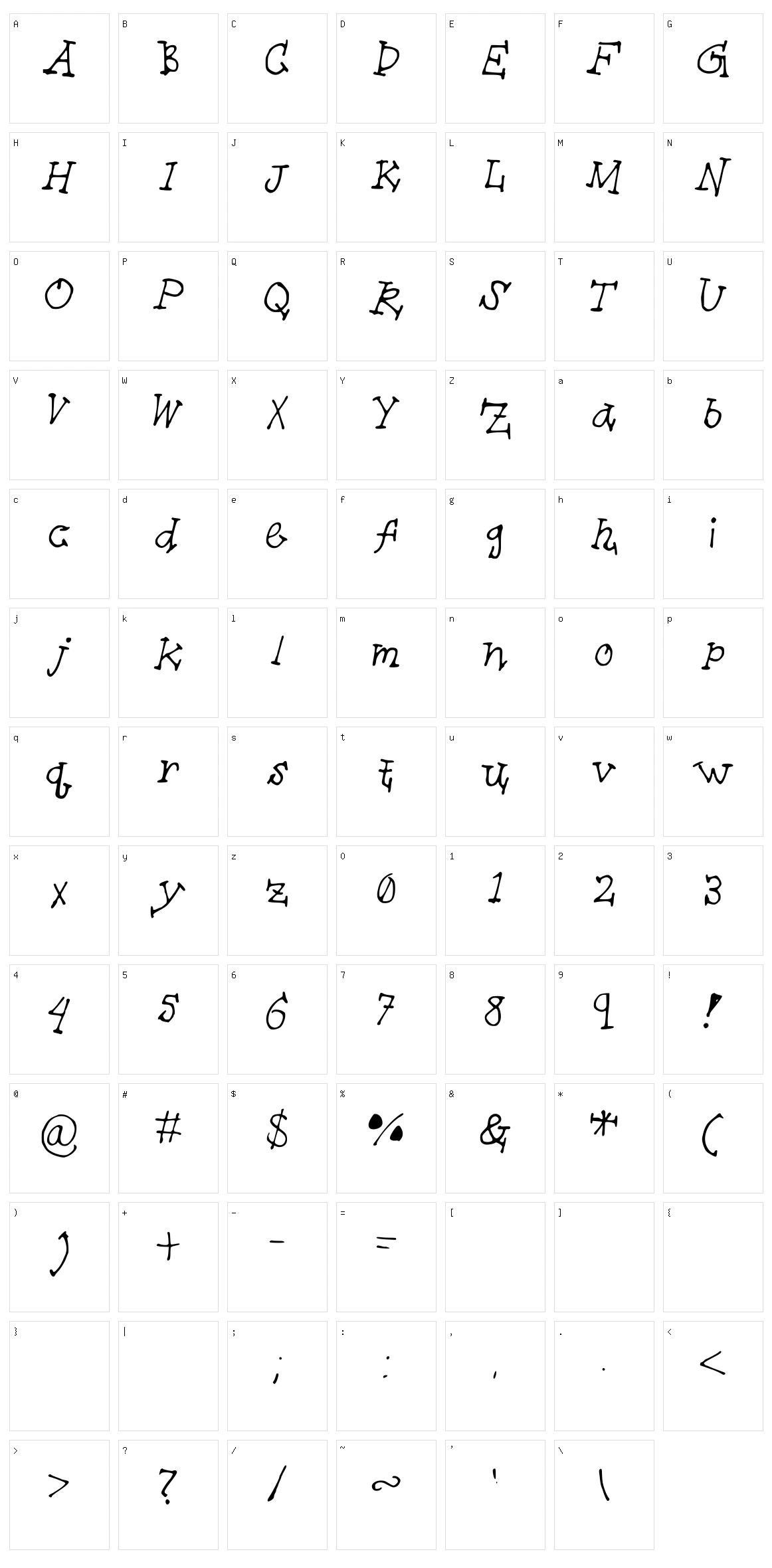 TieofftheEnds Character Set