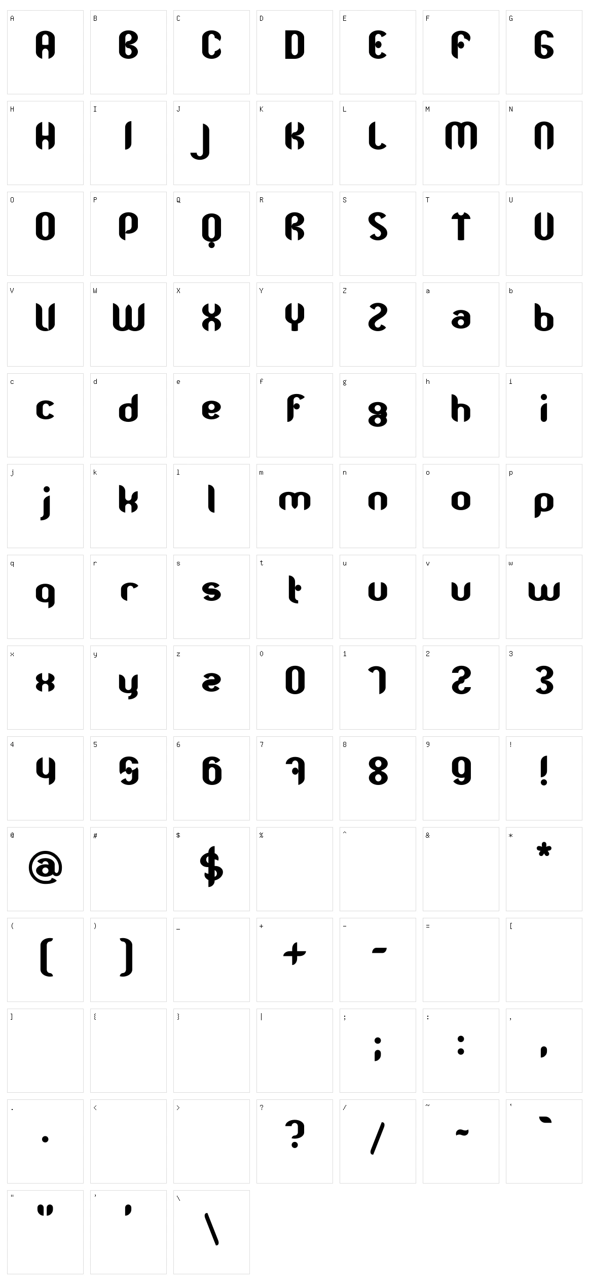 TJK Moost Character Set