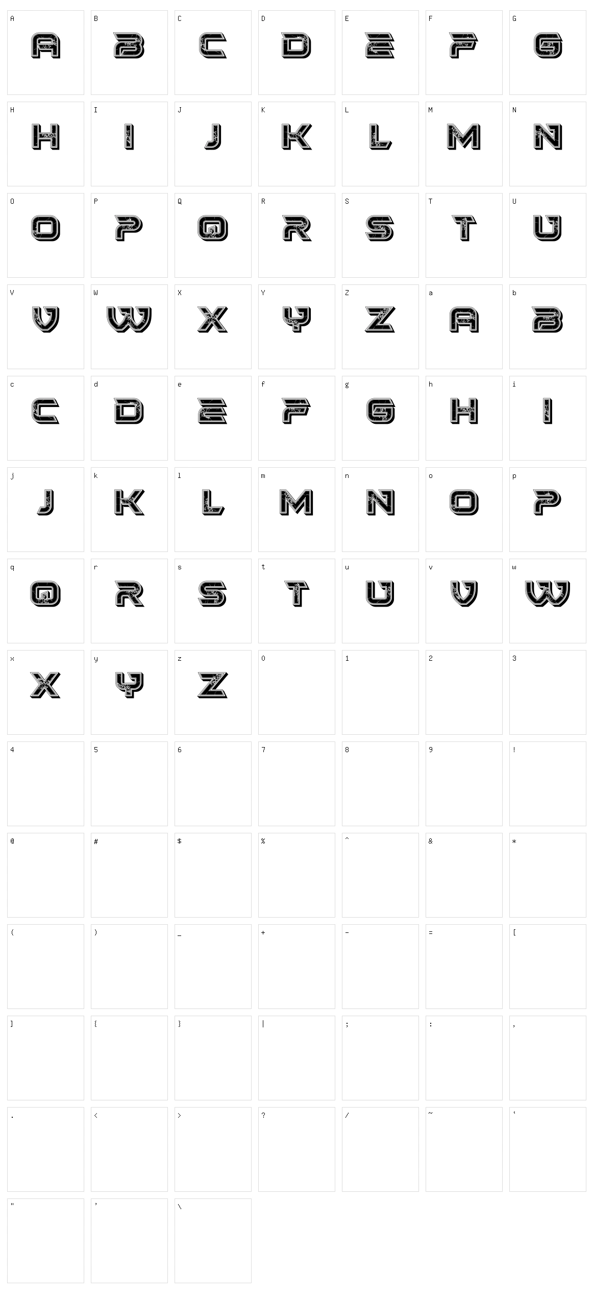 Tomb Character Set