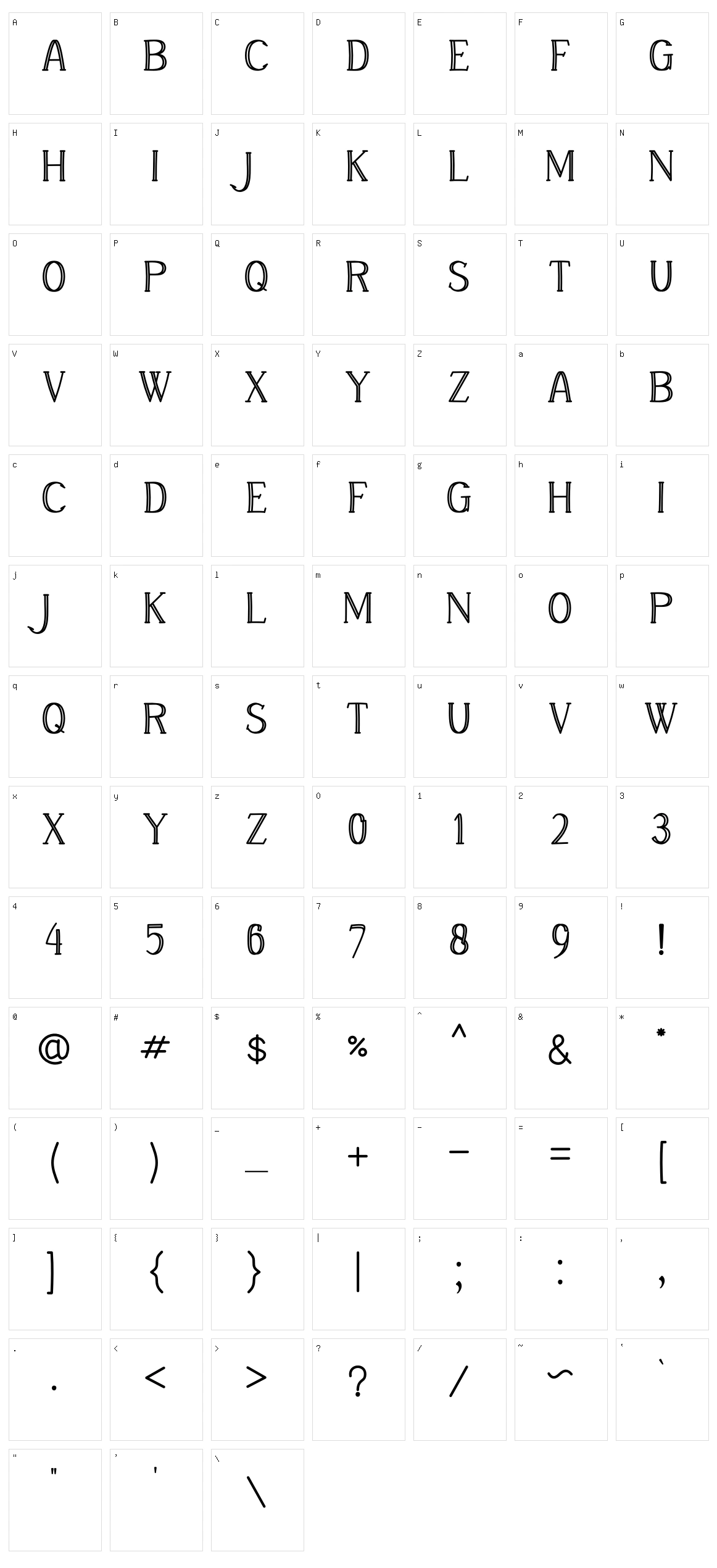 Tomorrow Character Set