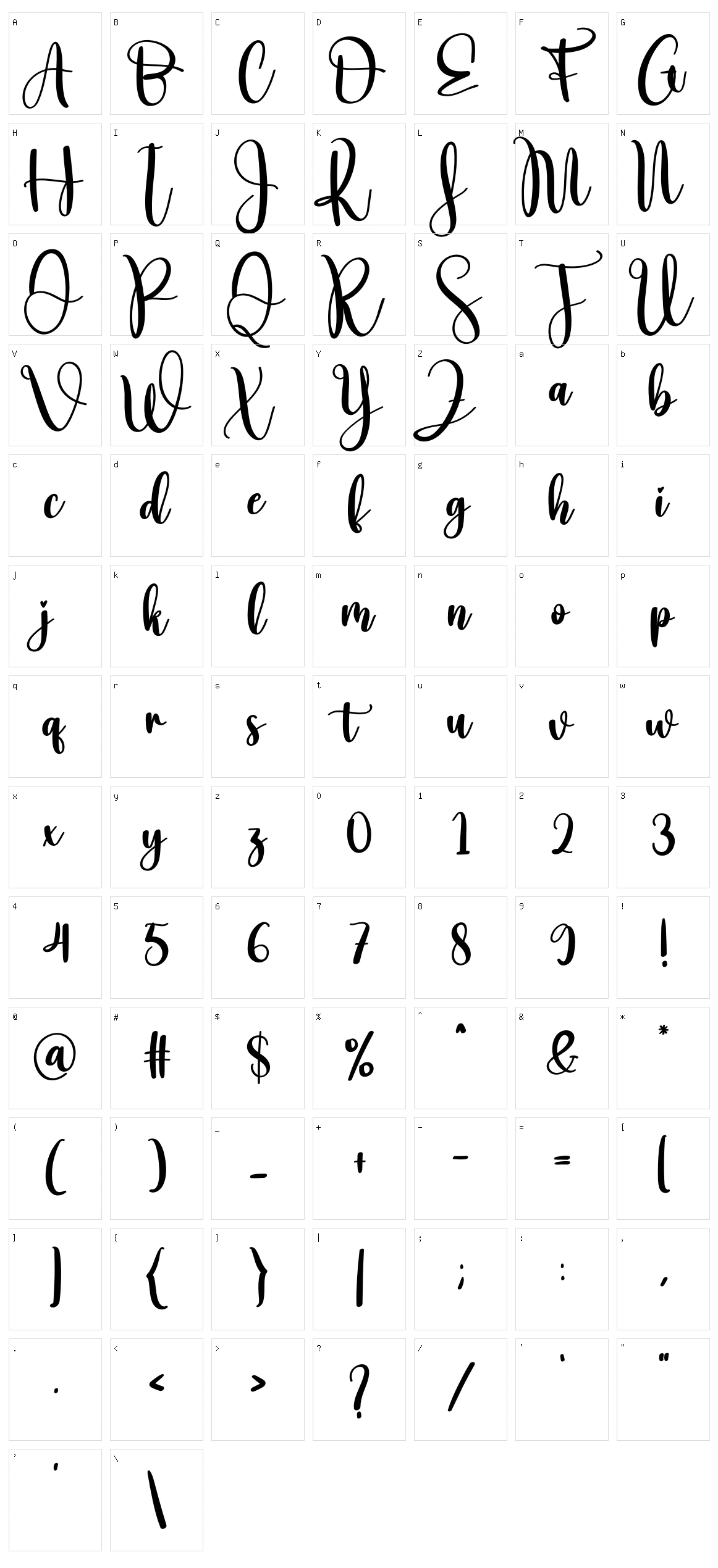 Bubbly Character Set