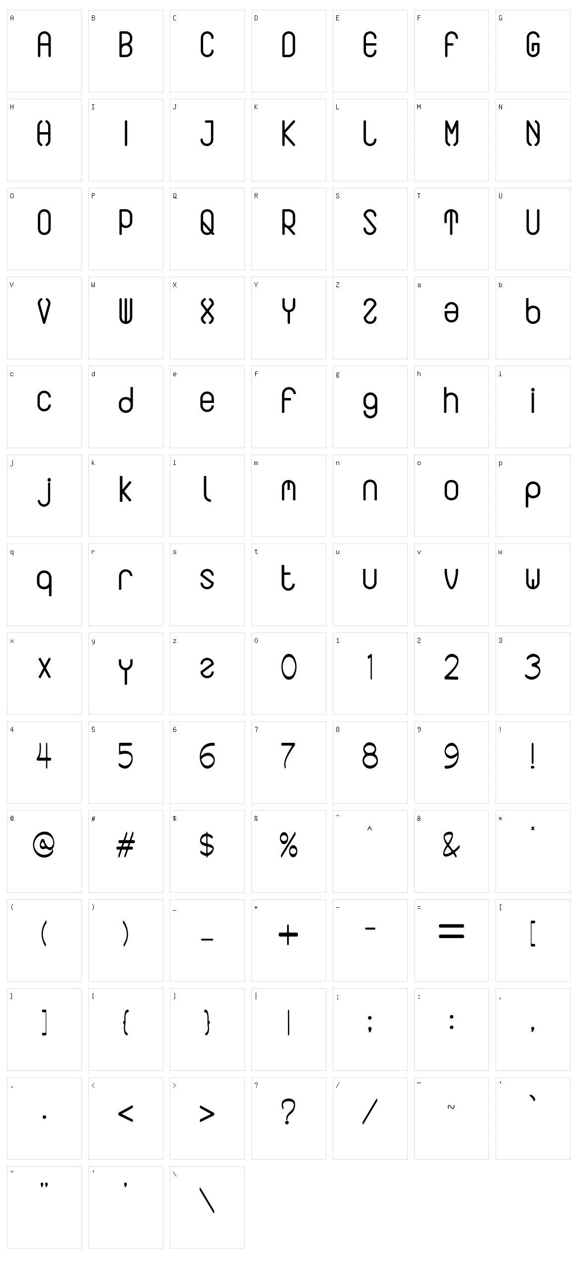 Torao Character Set