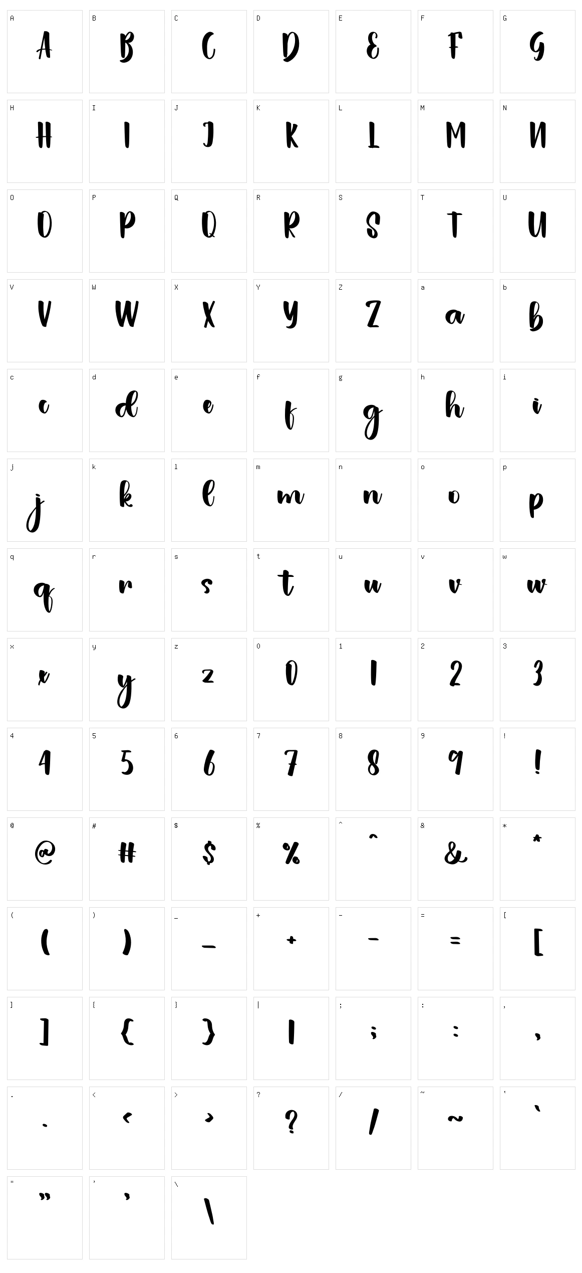 Handmade Character Set