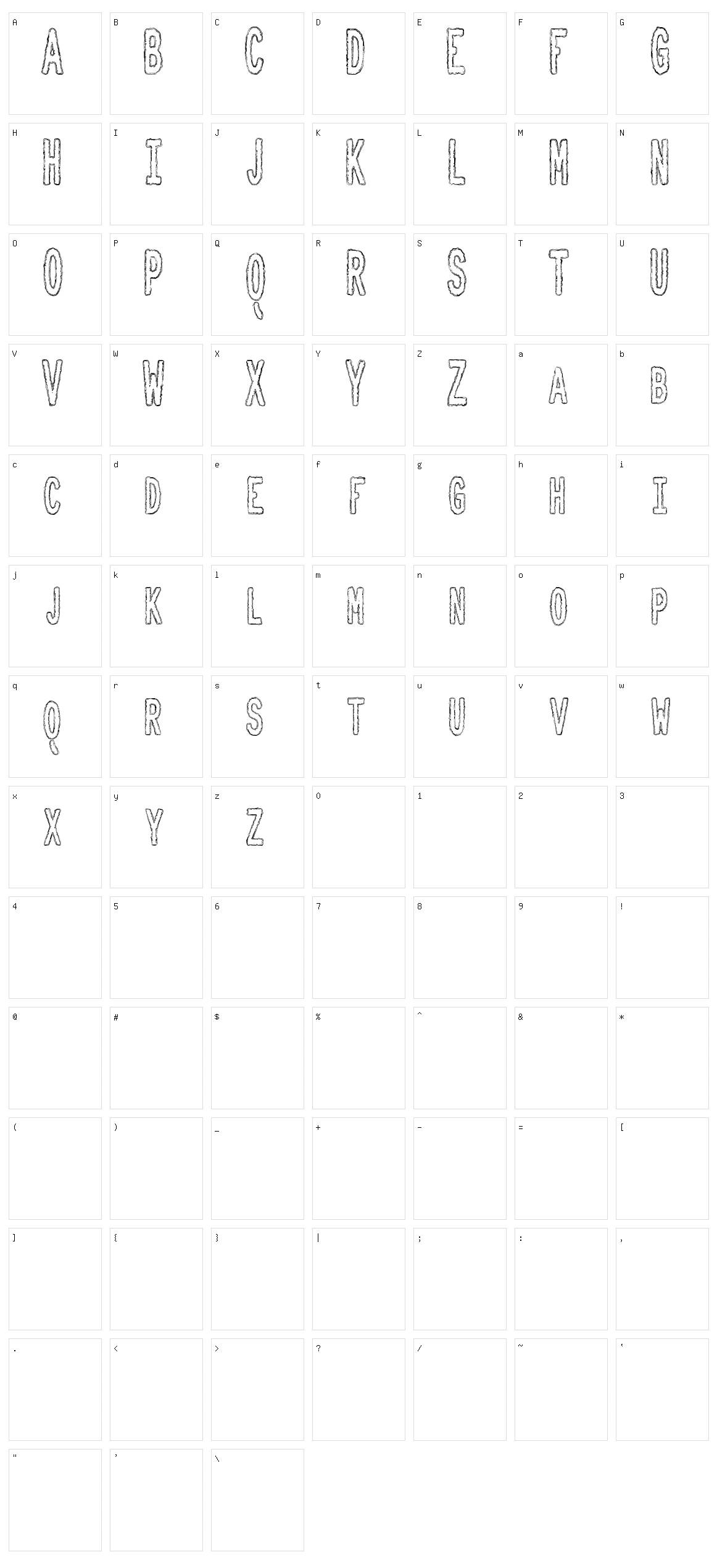 Toxic Waste TFB Character Set