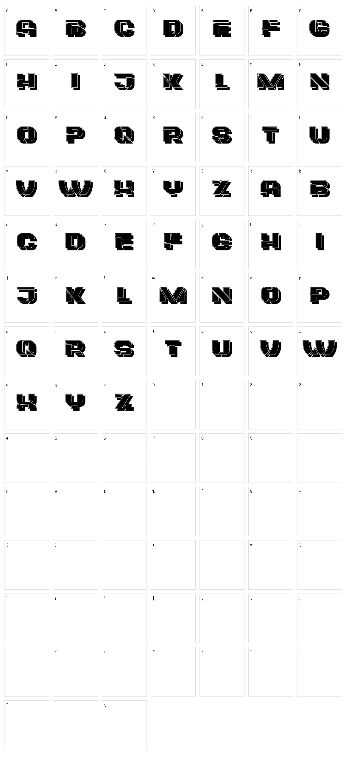 Tranchante Character Set