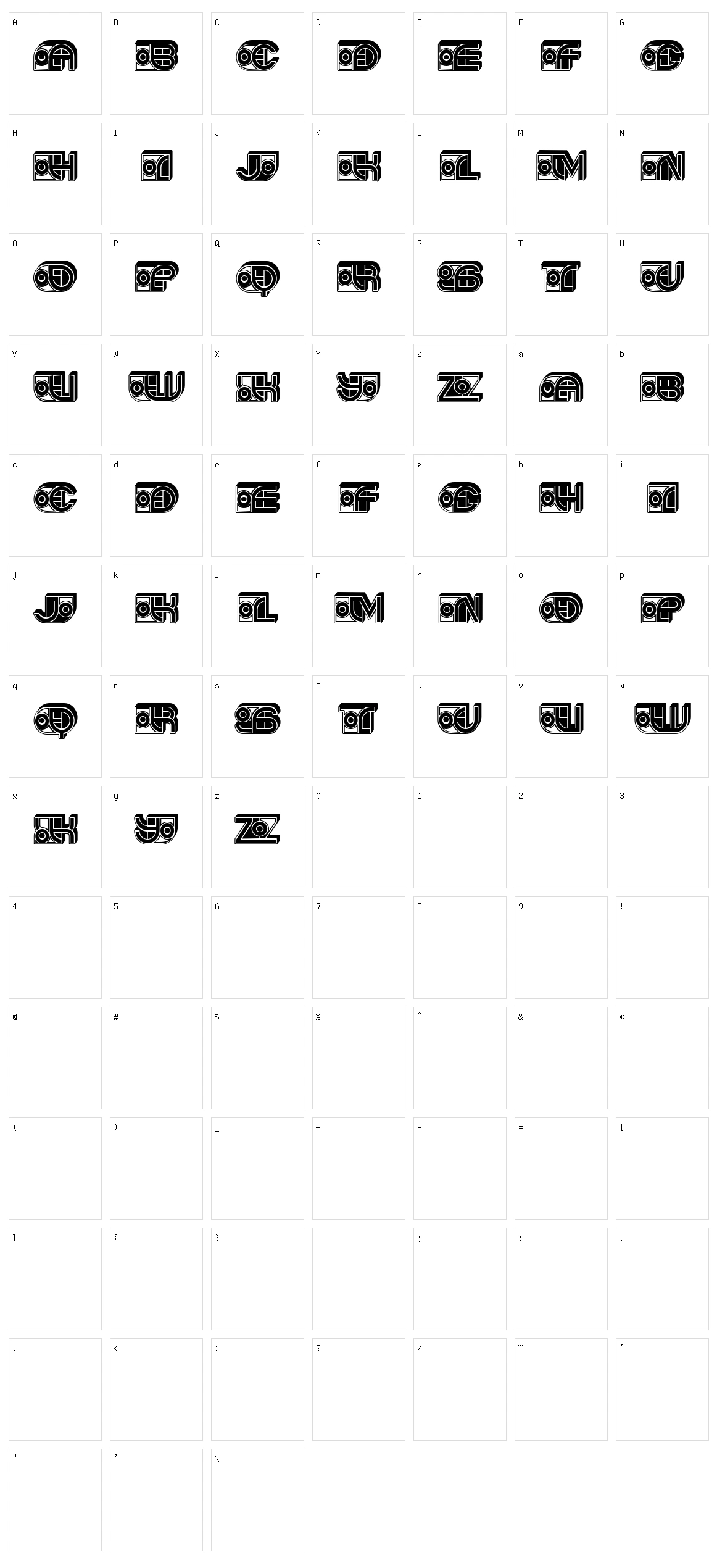 Trend Character Set