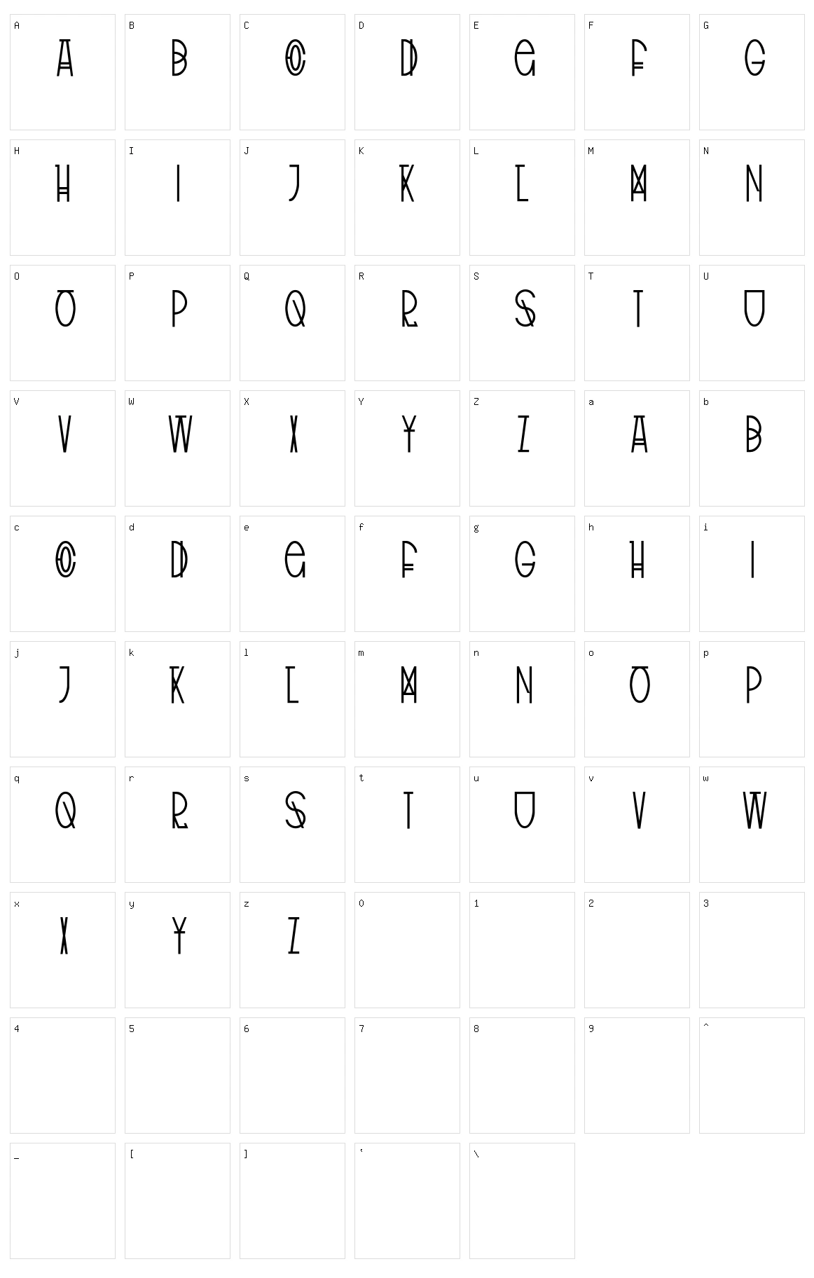 Tribal Type Character Set
