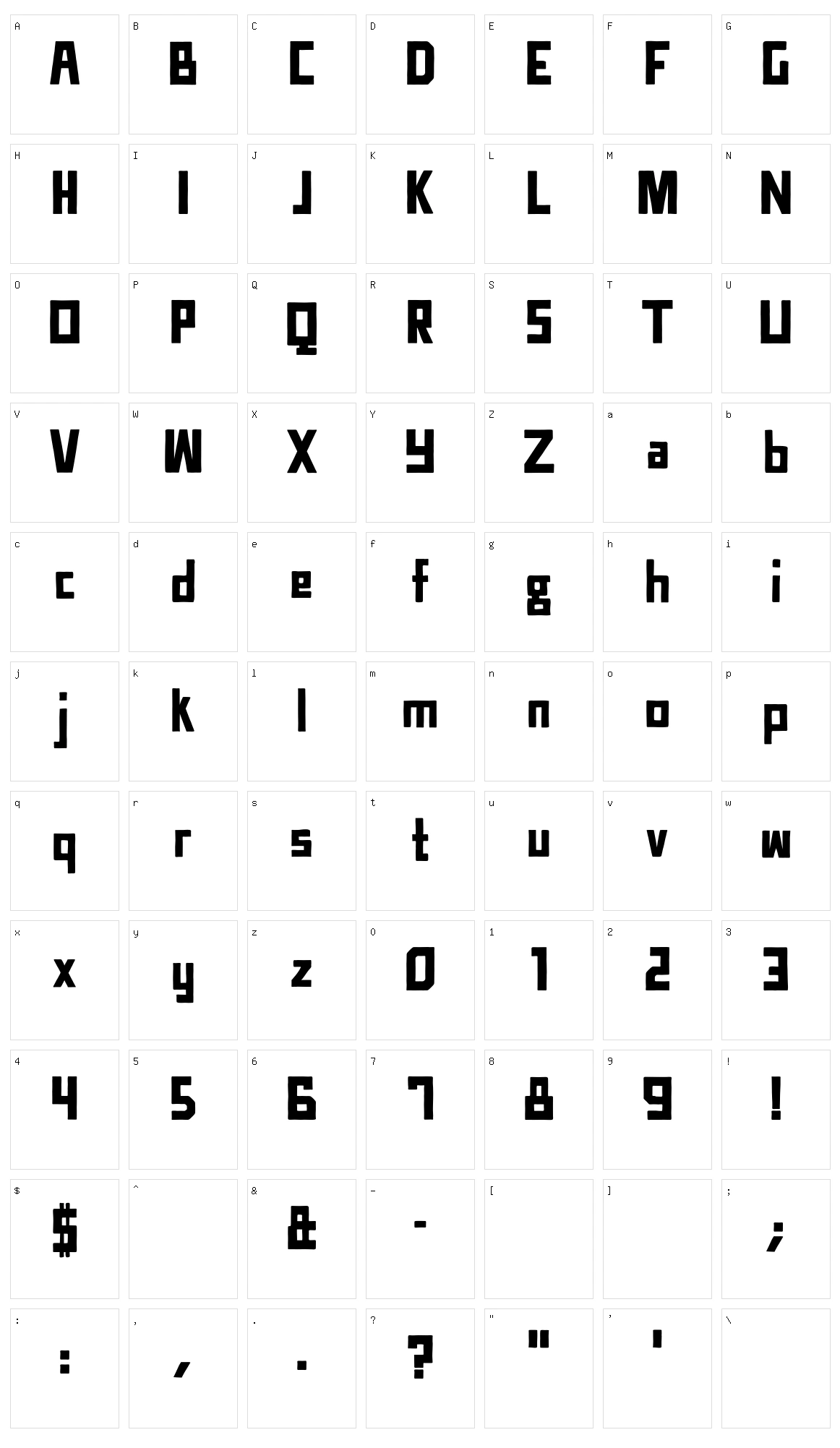 TTD Compadre Character Set