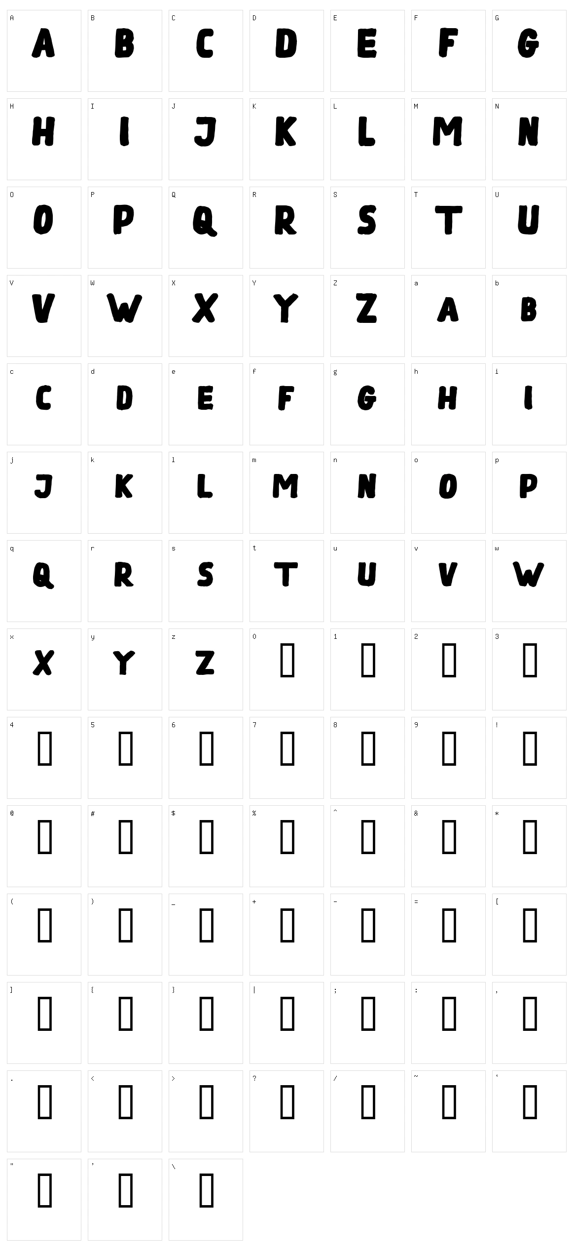 Tualang Character Set