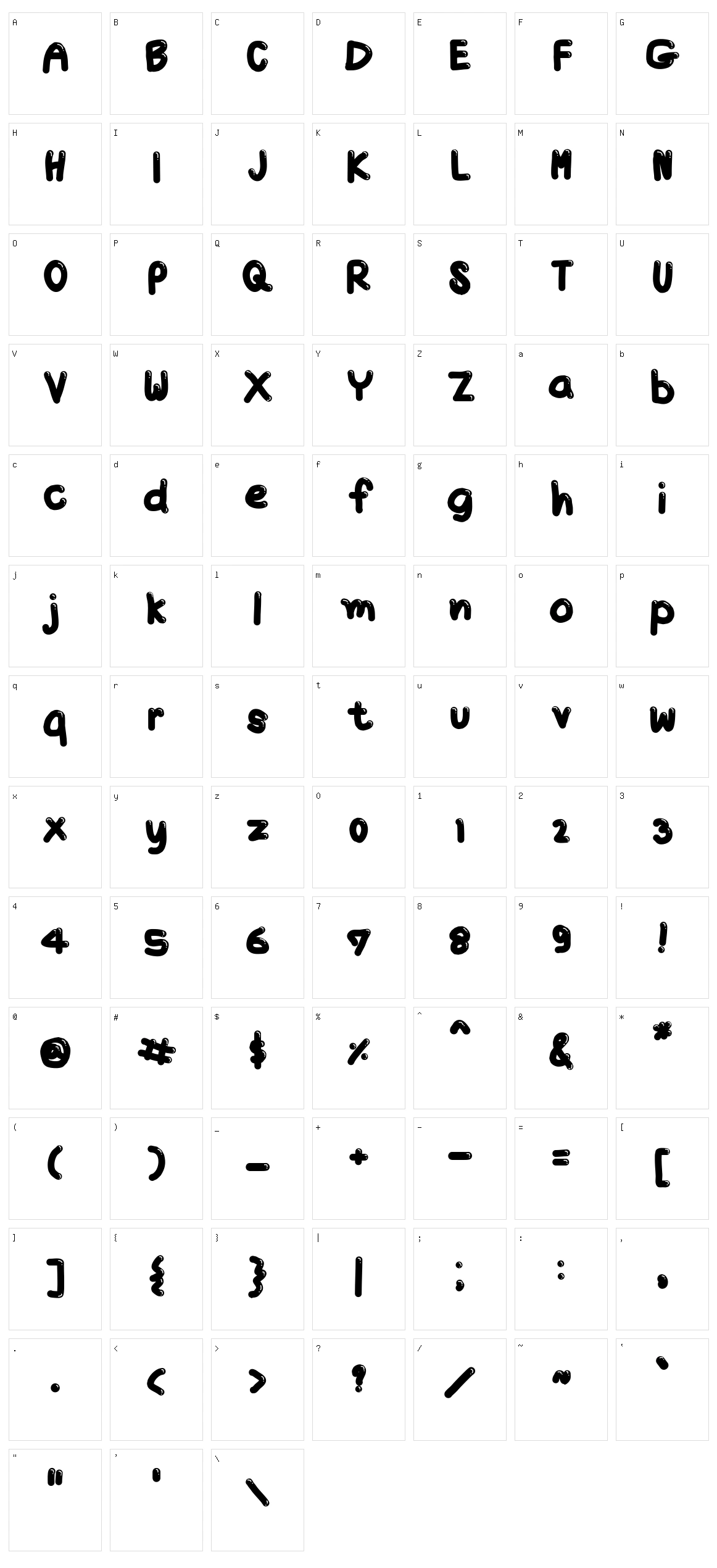 TX Jello Character Set