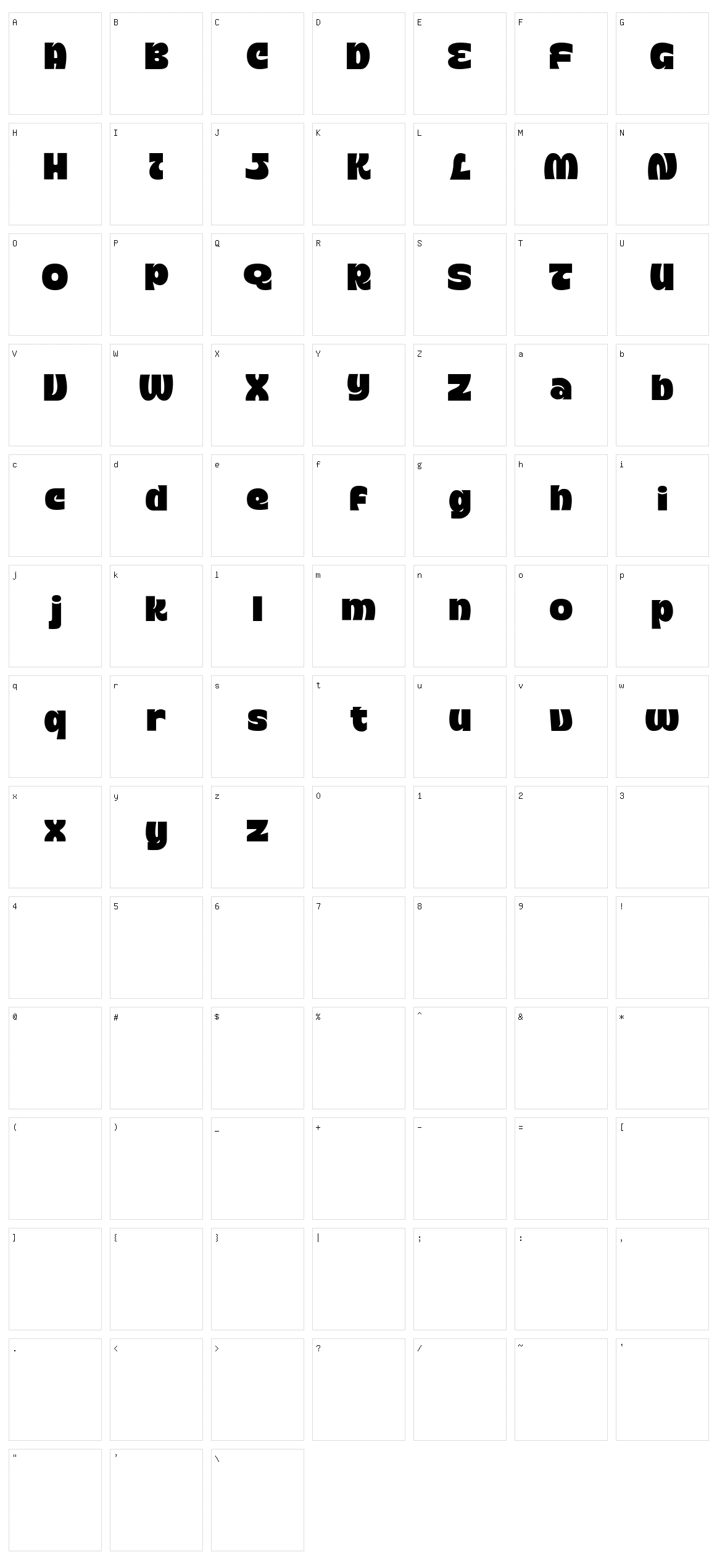 Typo logic Character Set