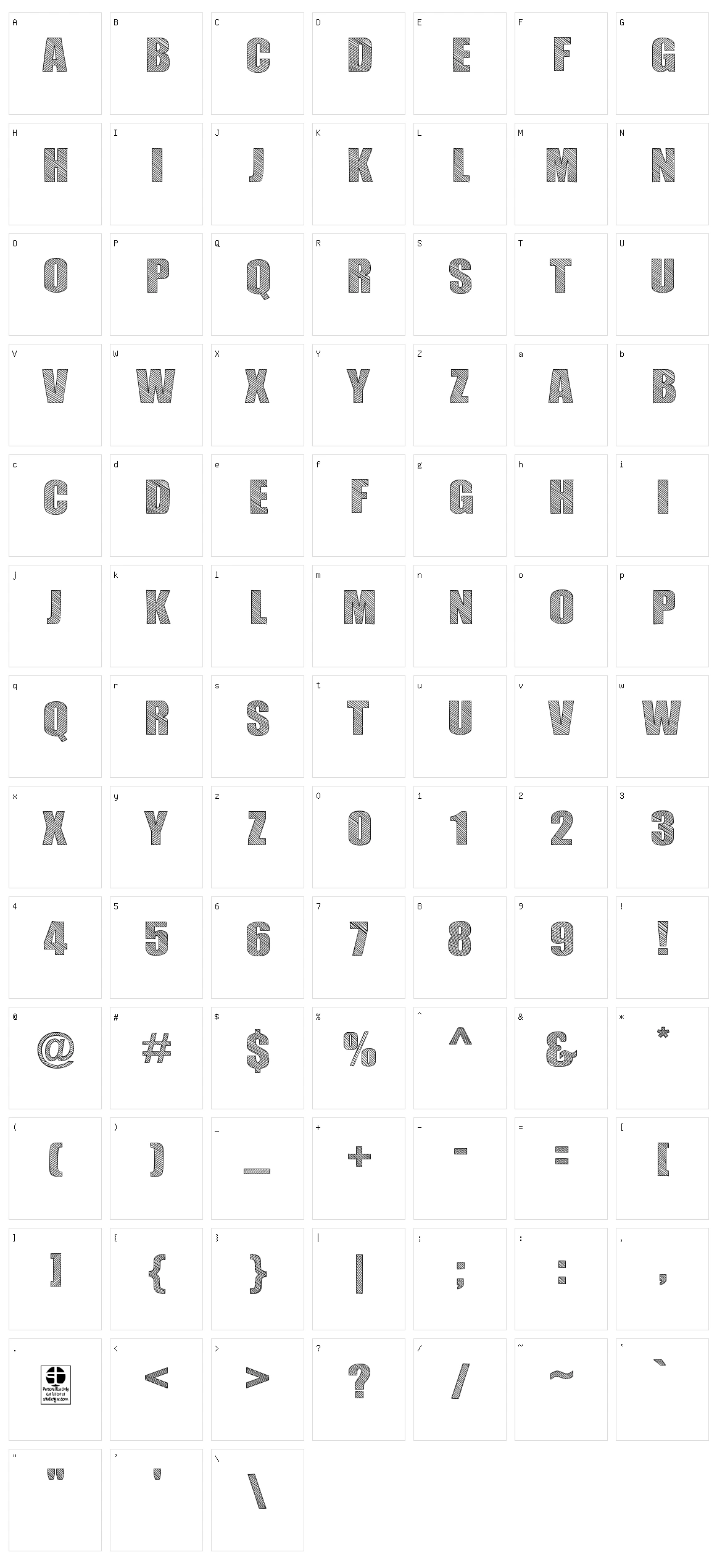 Typo Sketch Character Set