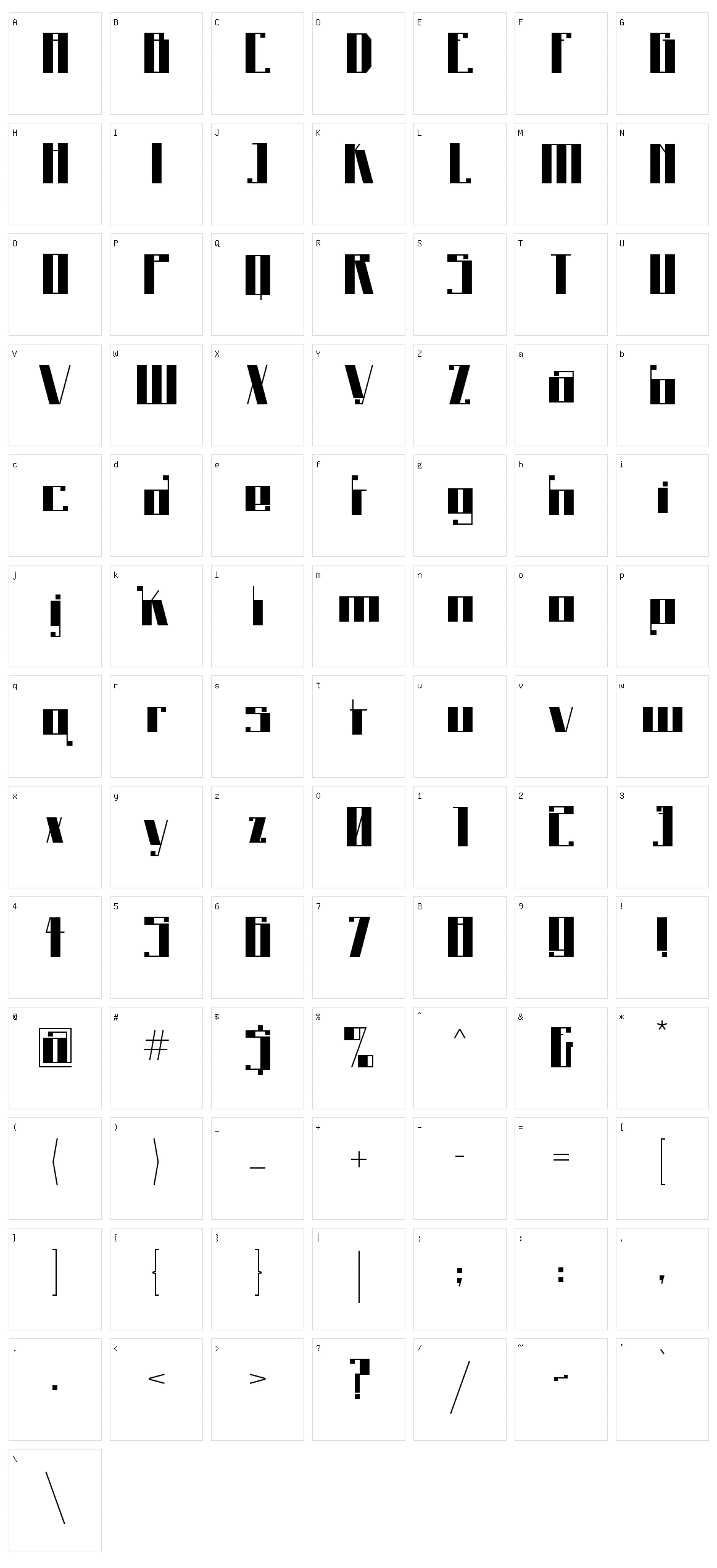 Underbite Character Set