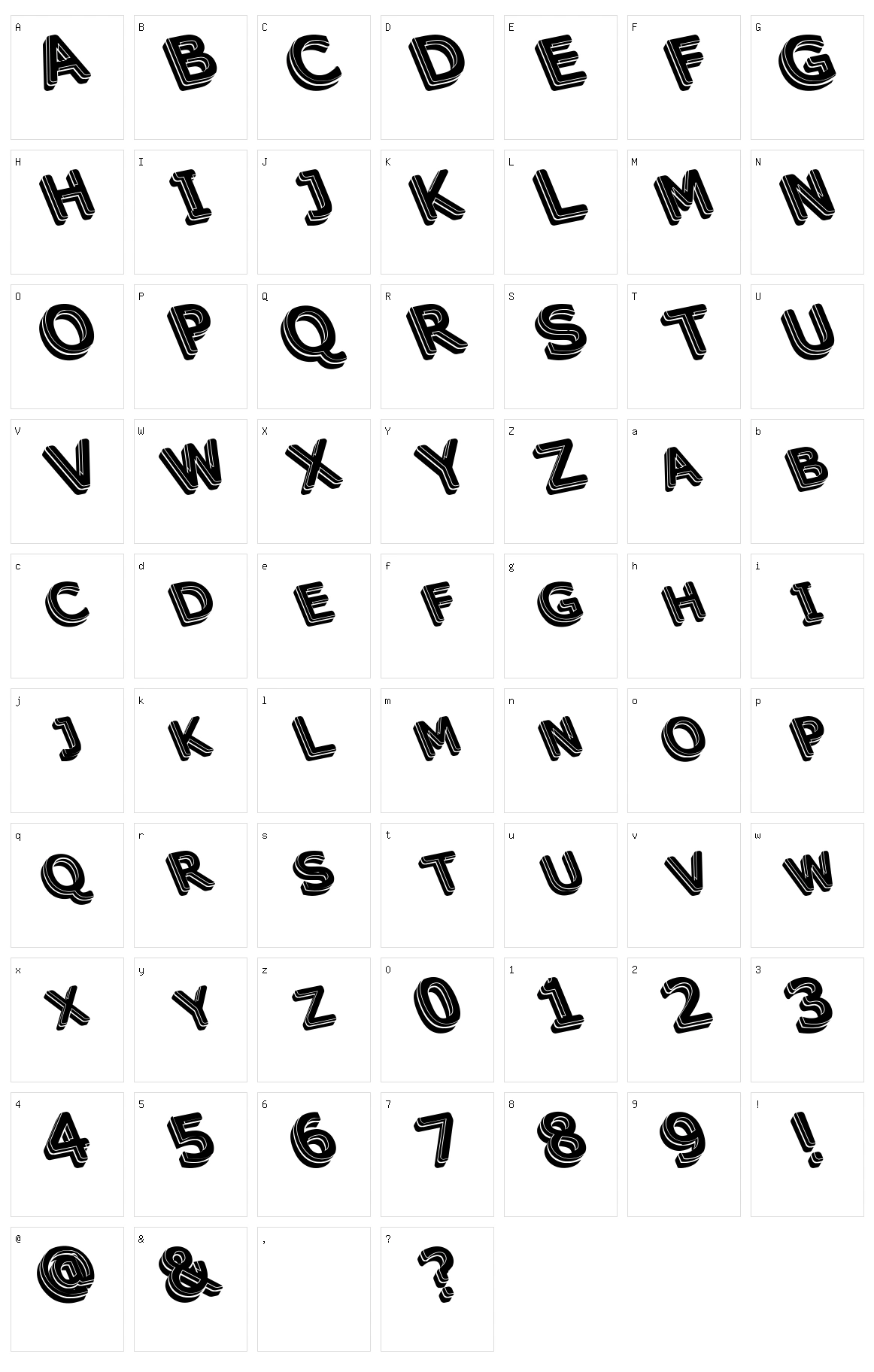 Unek Character Set
