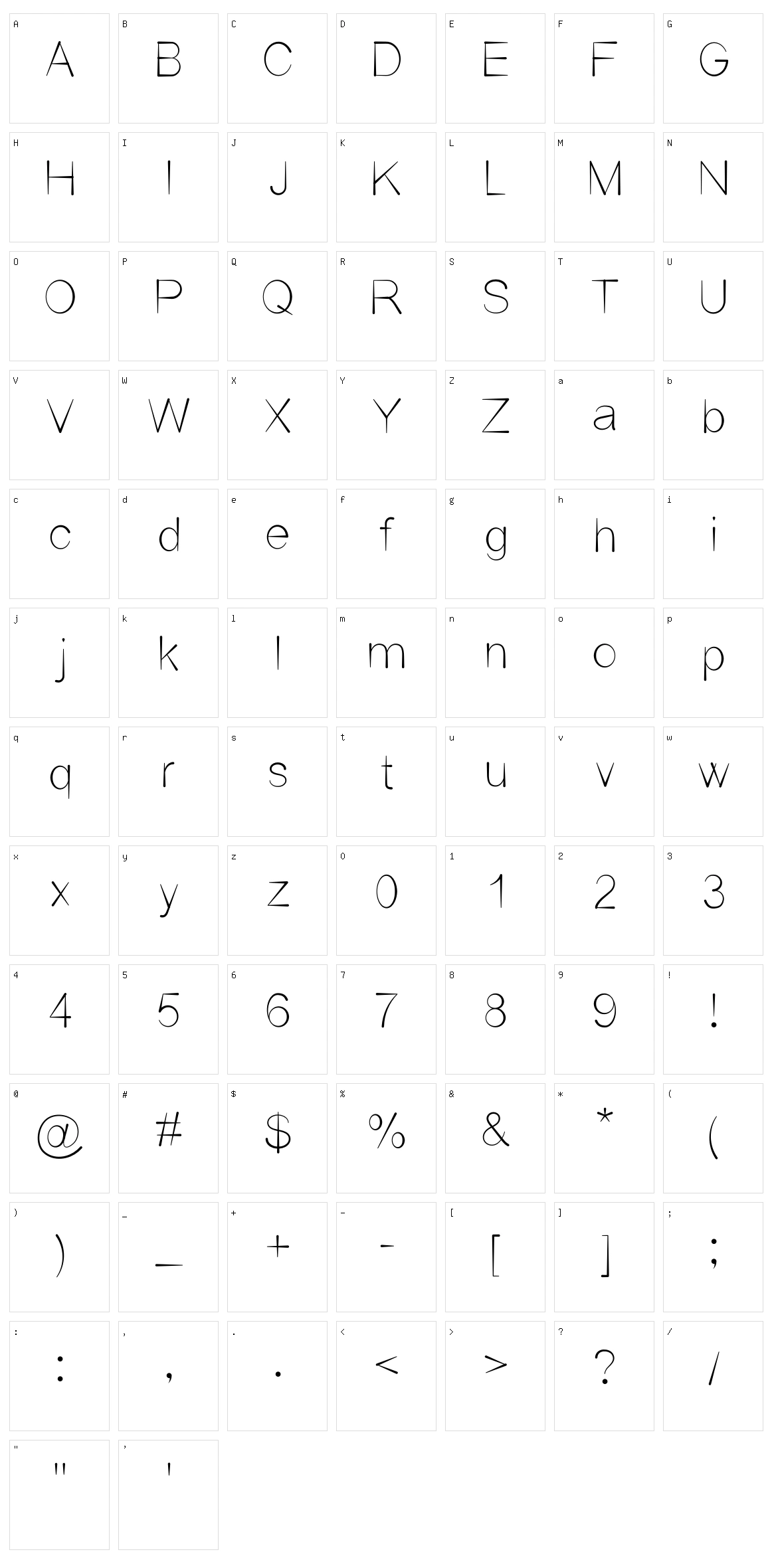 Unisono INK Character Set