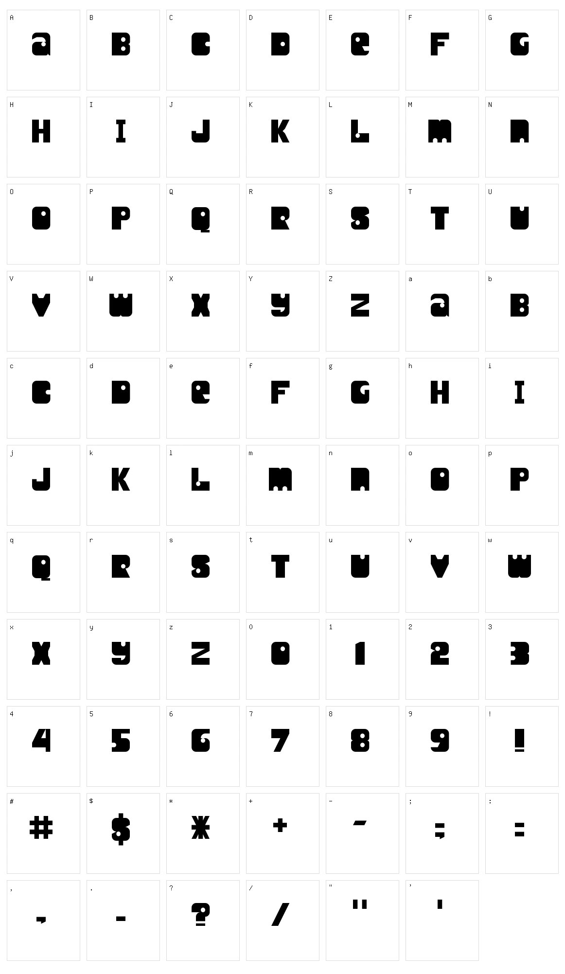 Unity Titling Character Set