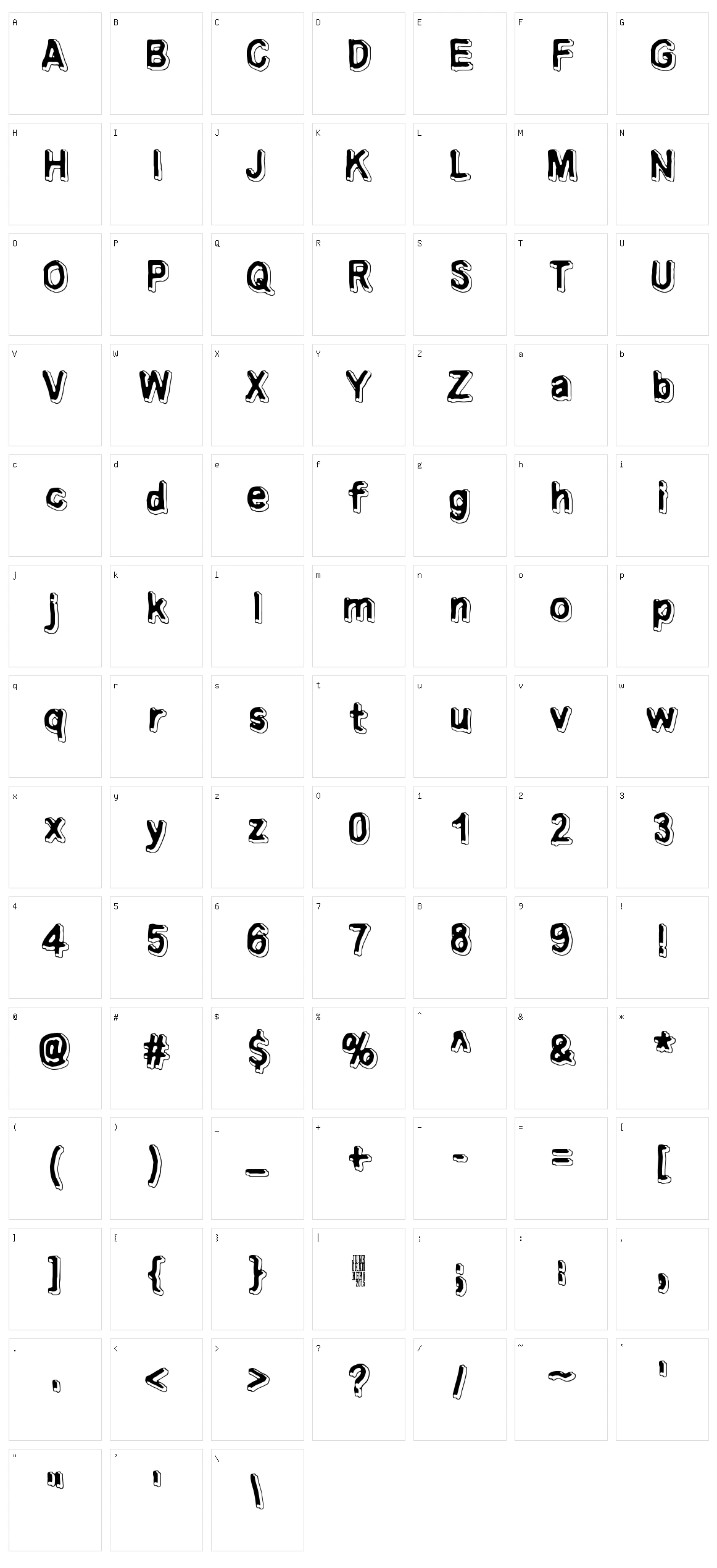 Universedge Character Set