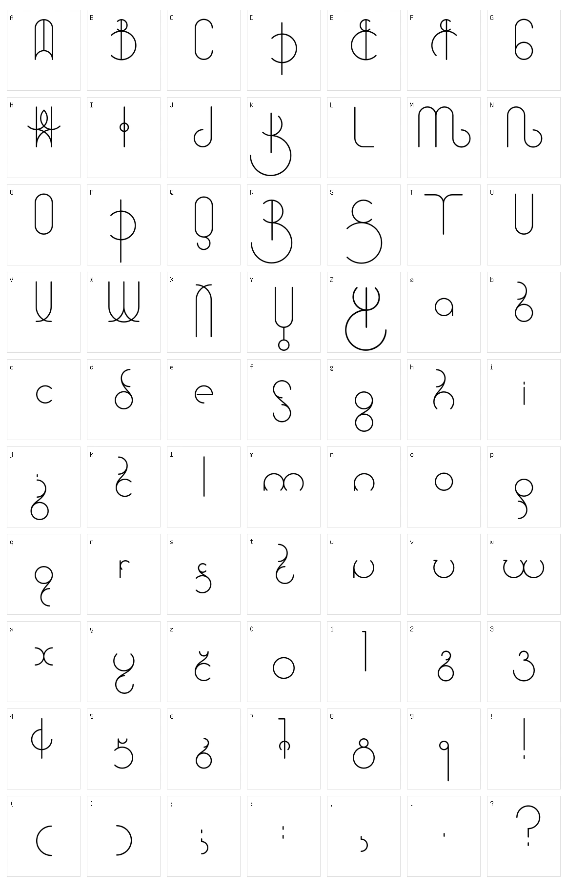 Universum Character Set