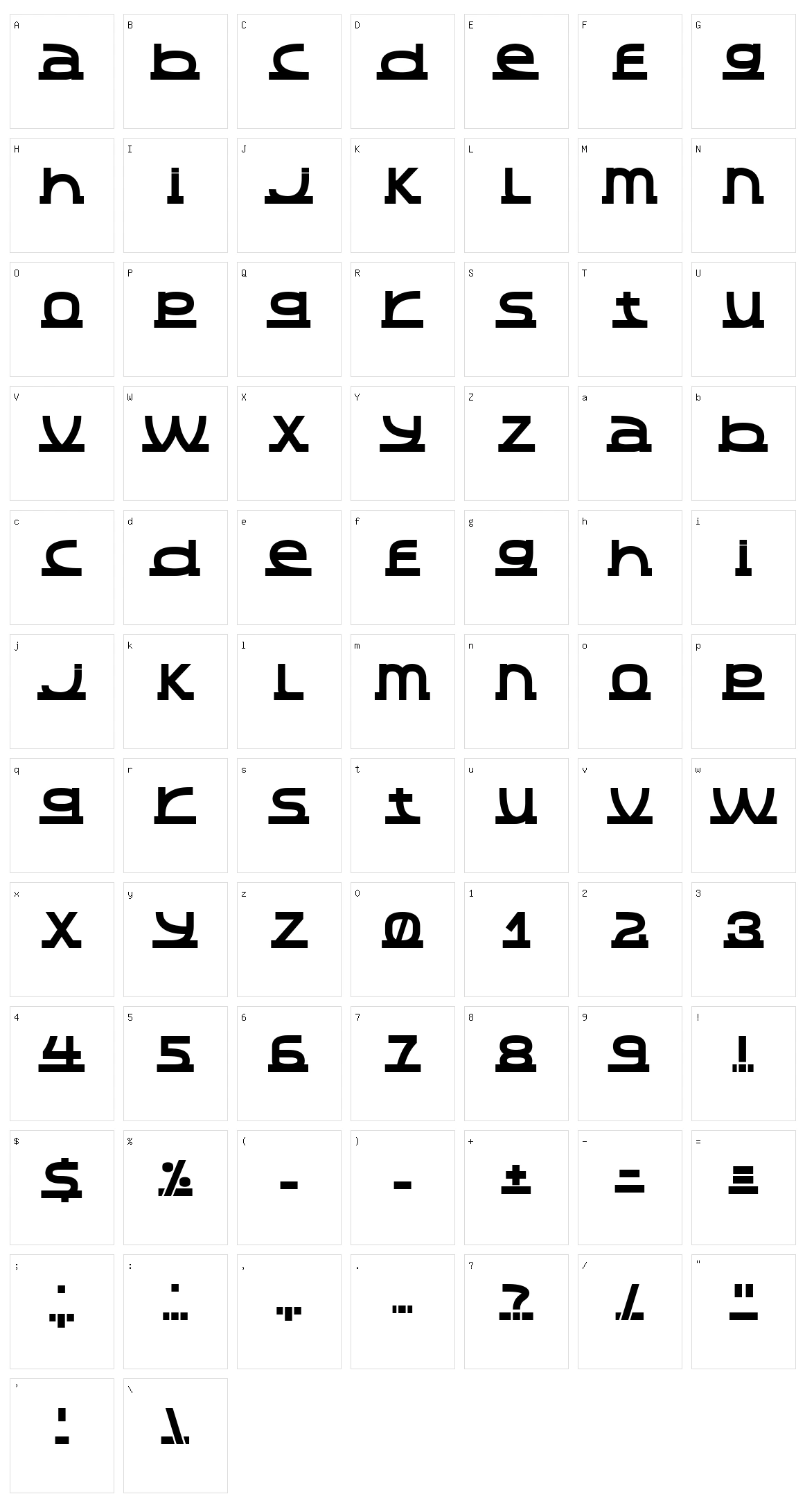 Unterschrift Character Set