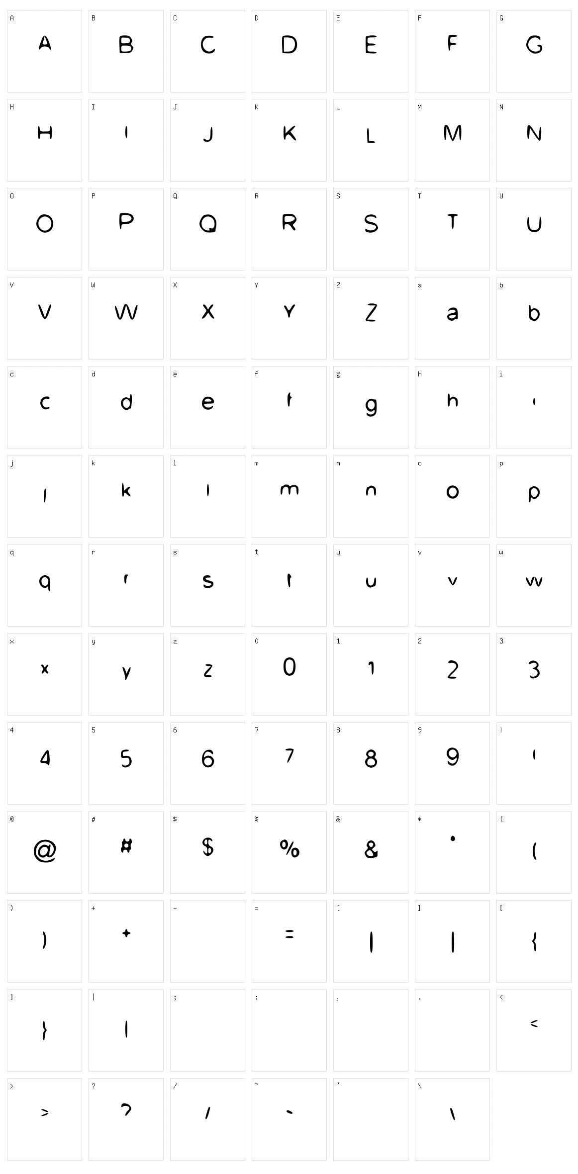 UpDown Character Set