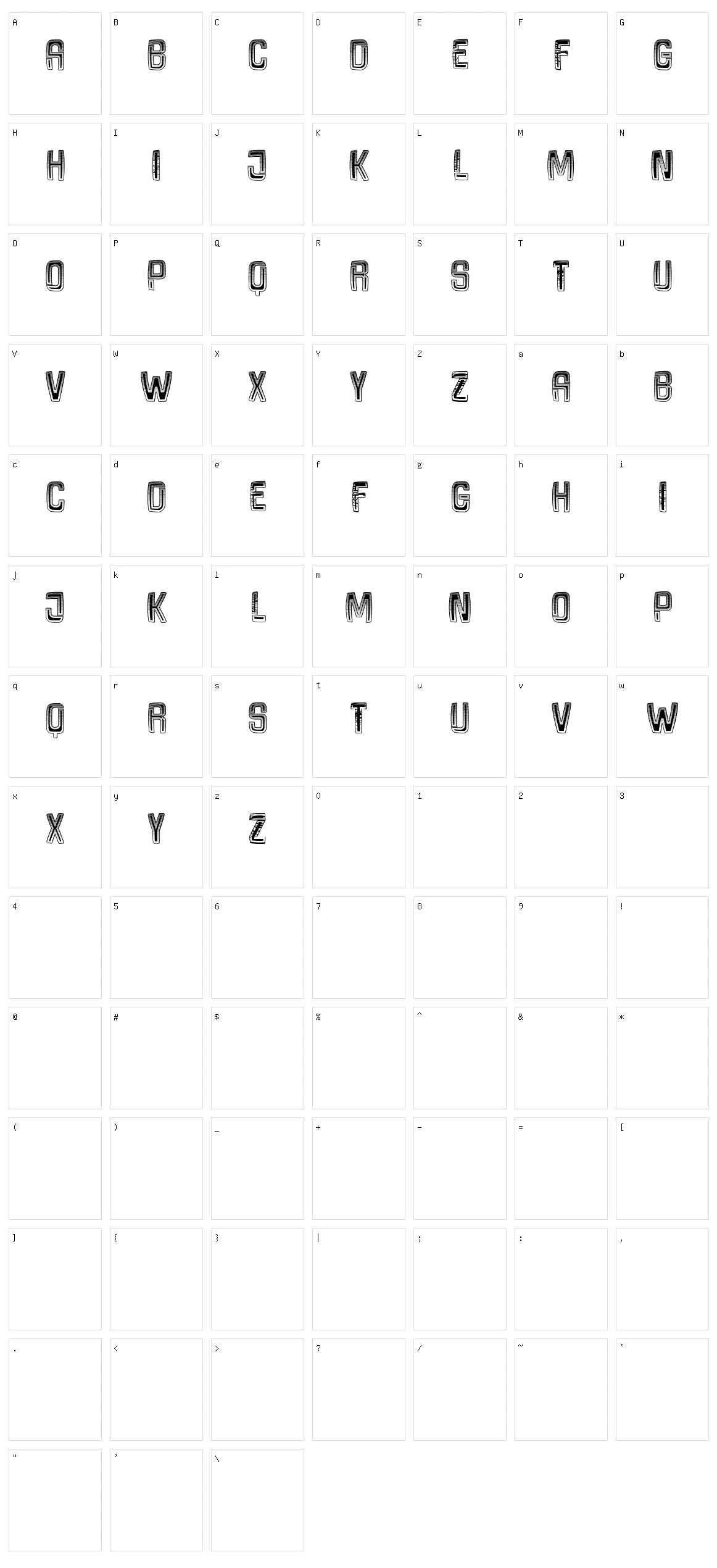 Urban Knight Character Set