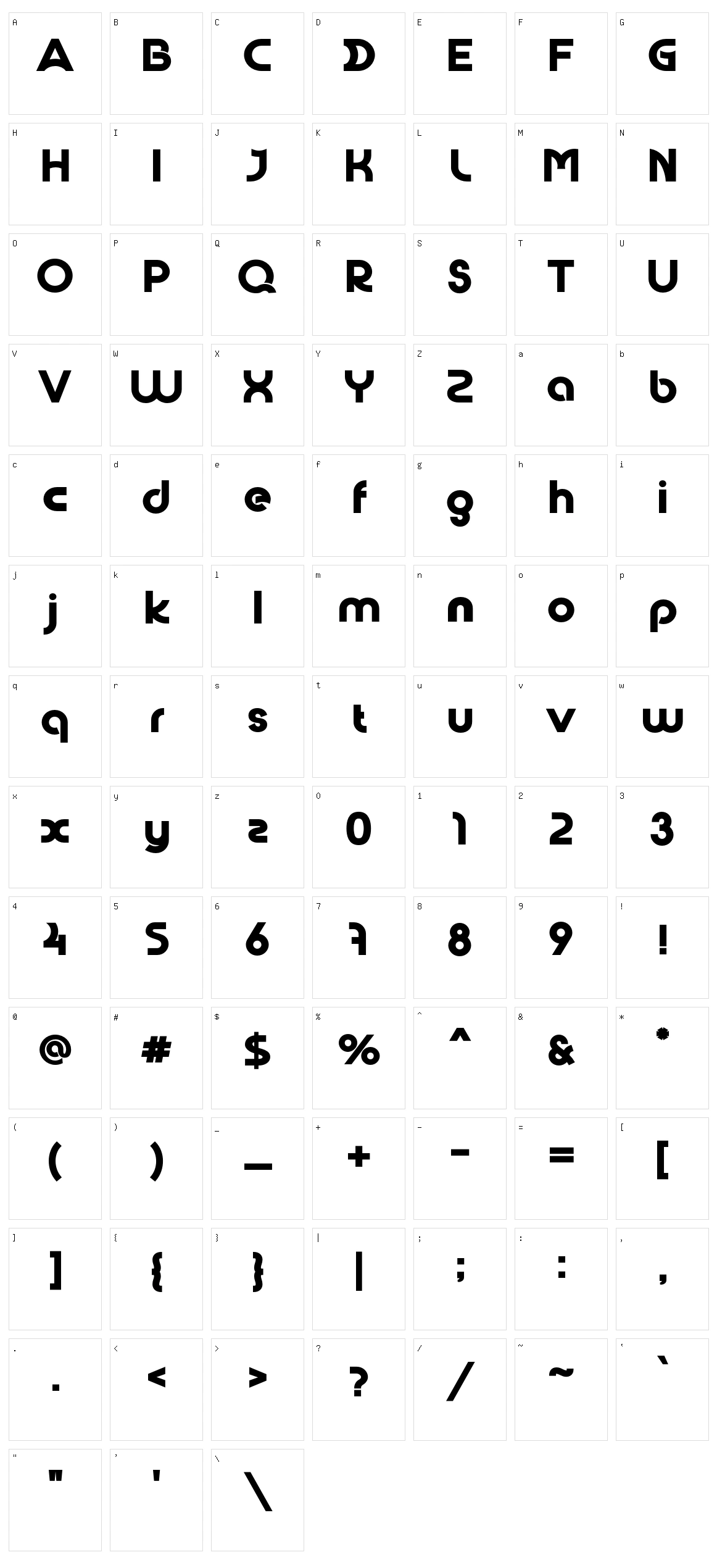 Urial Character Set