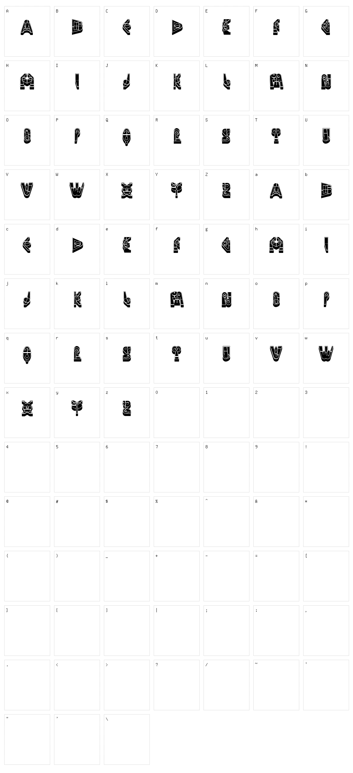 Vancouver Character Set