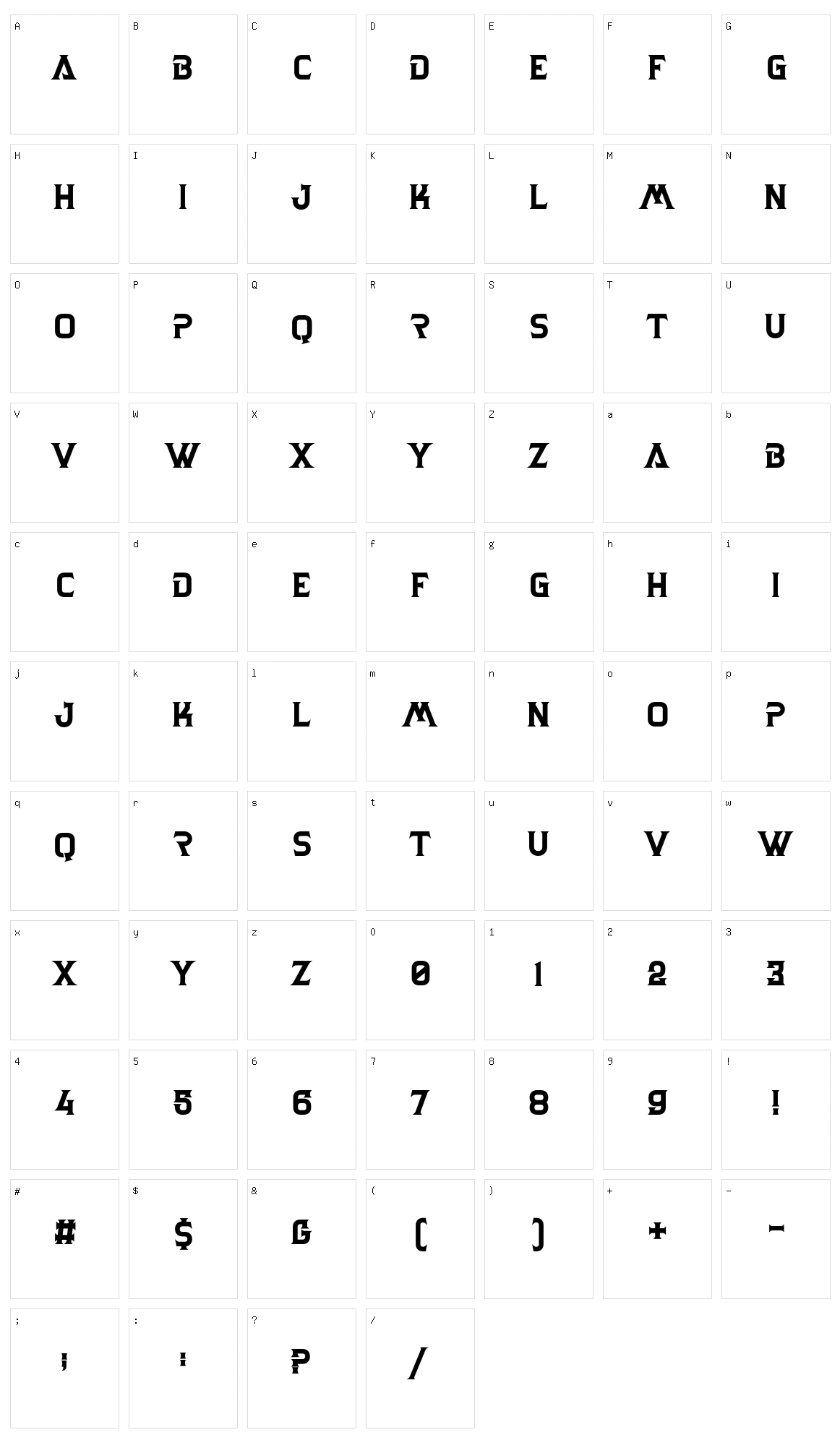 Varava Character Set