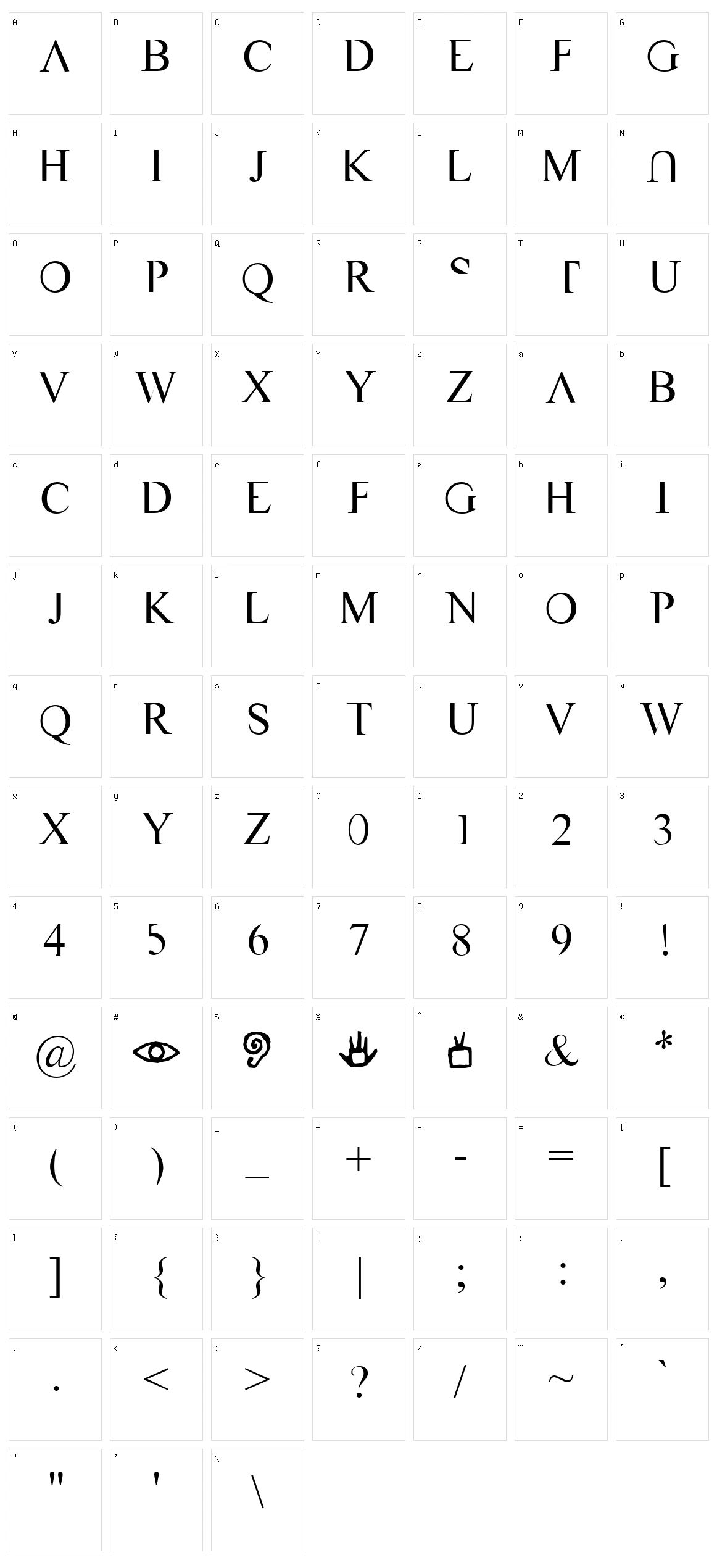 VAST Naked Character Set