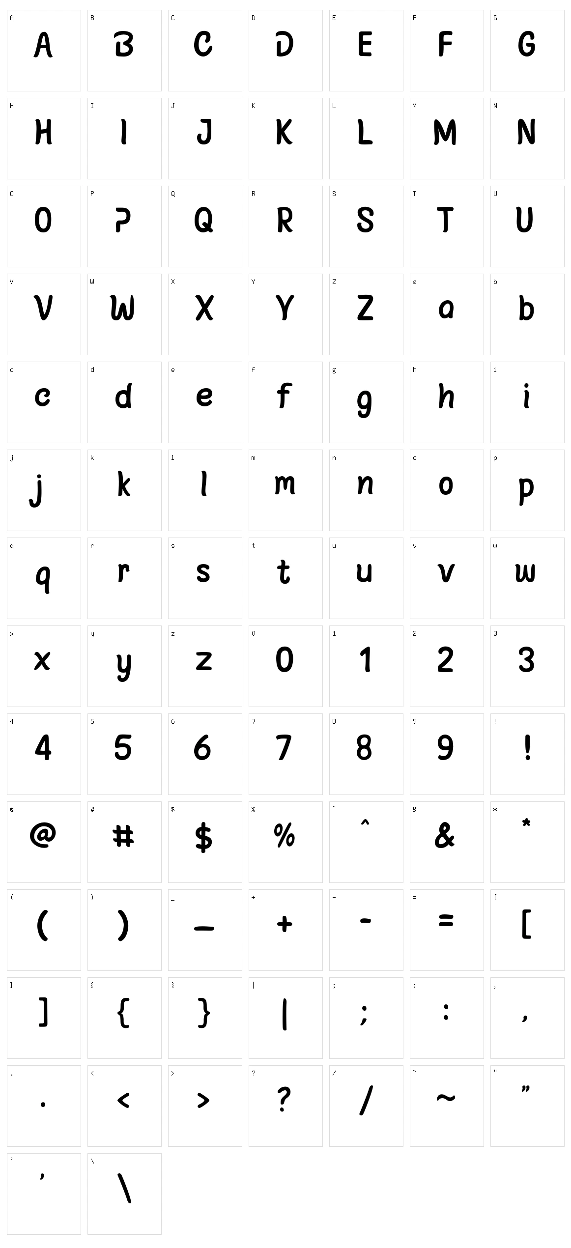 Veilsco Character Set