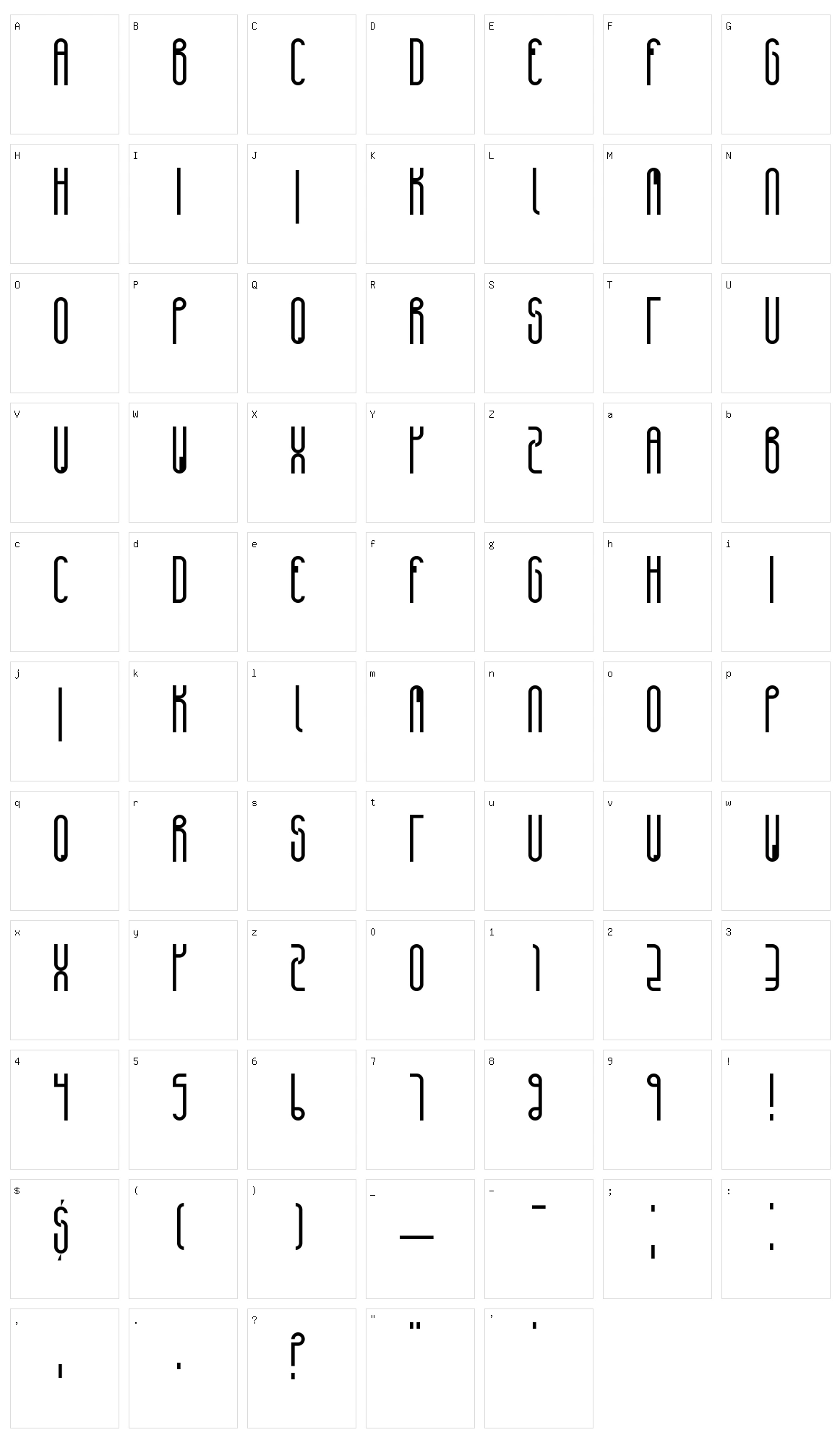 Ventures Character Set