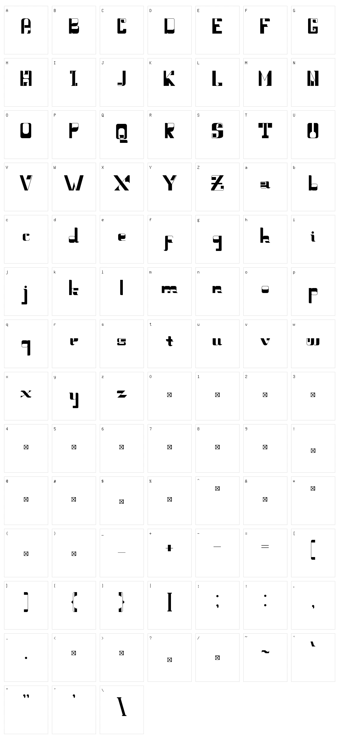 Veristic Character Set