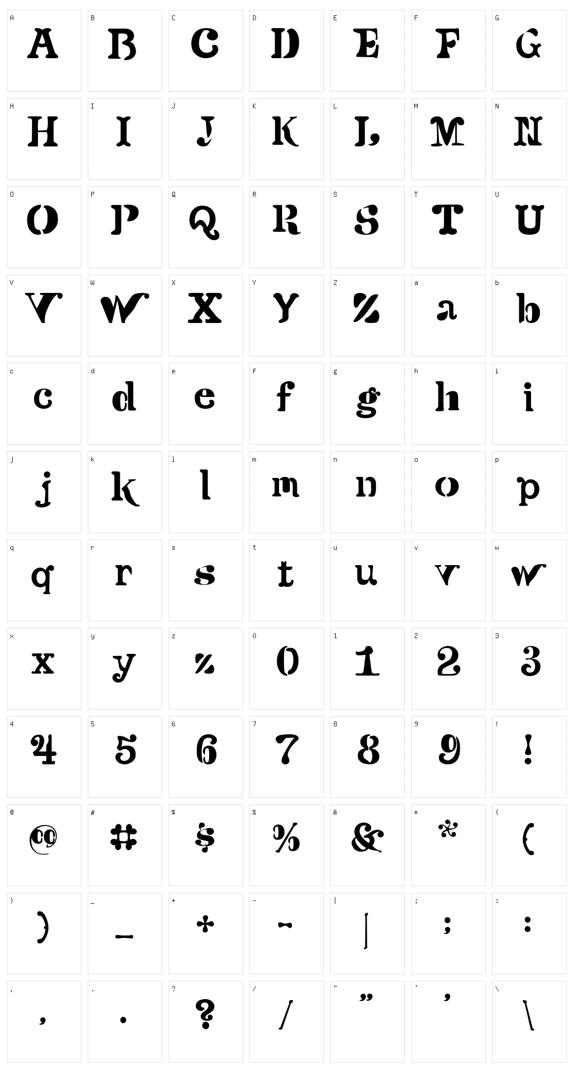 Versu Character Set