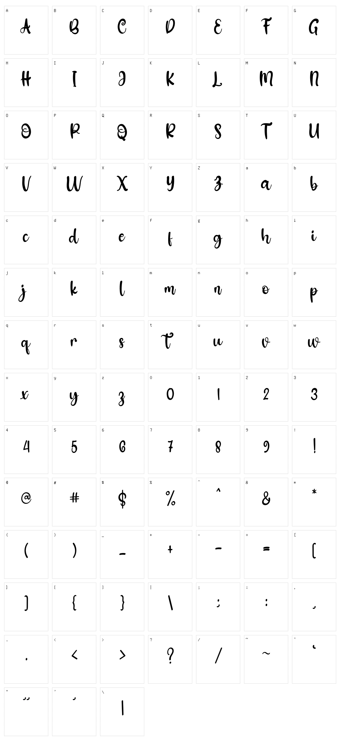 Bright Character Set