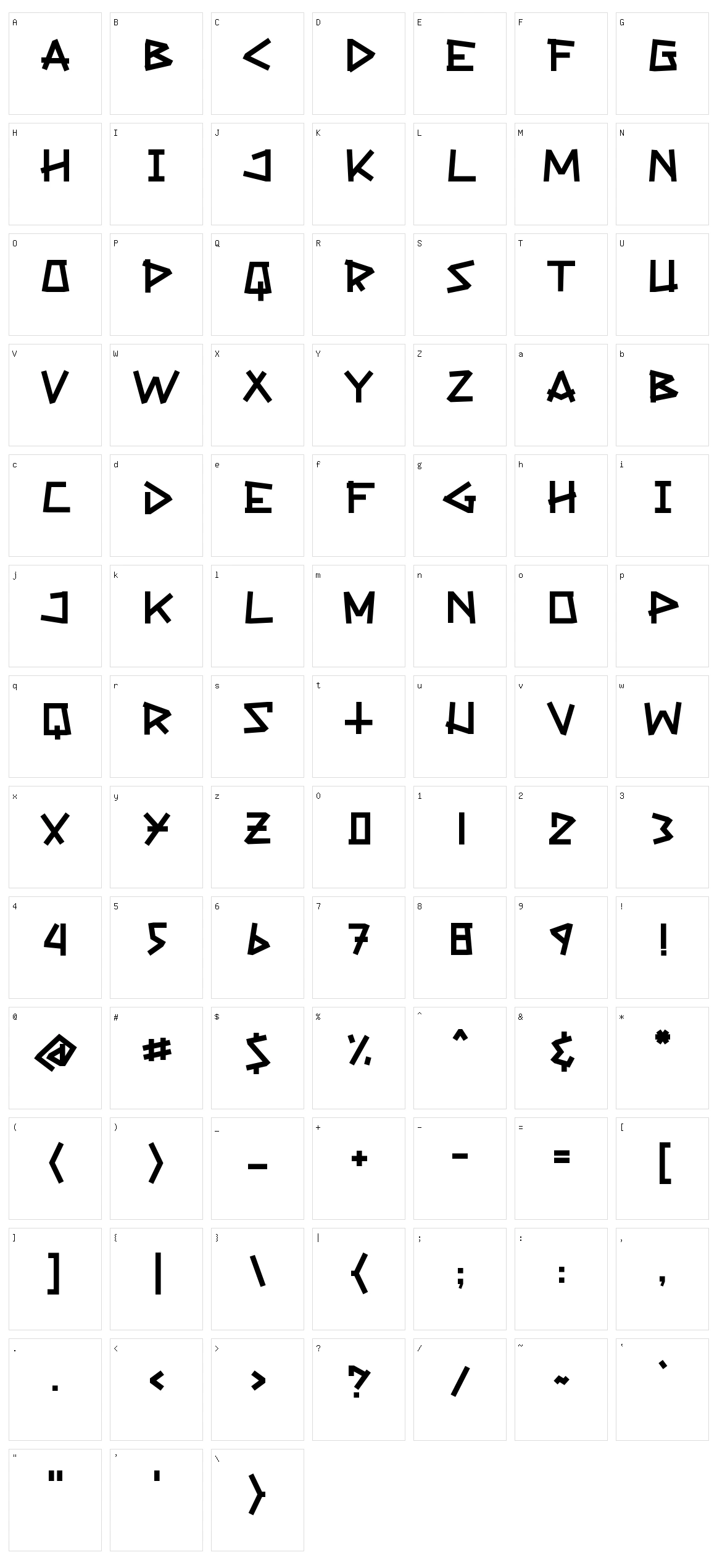 Victorius Character Set