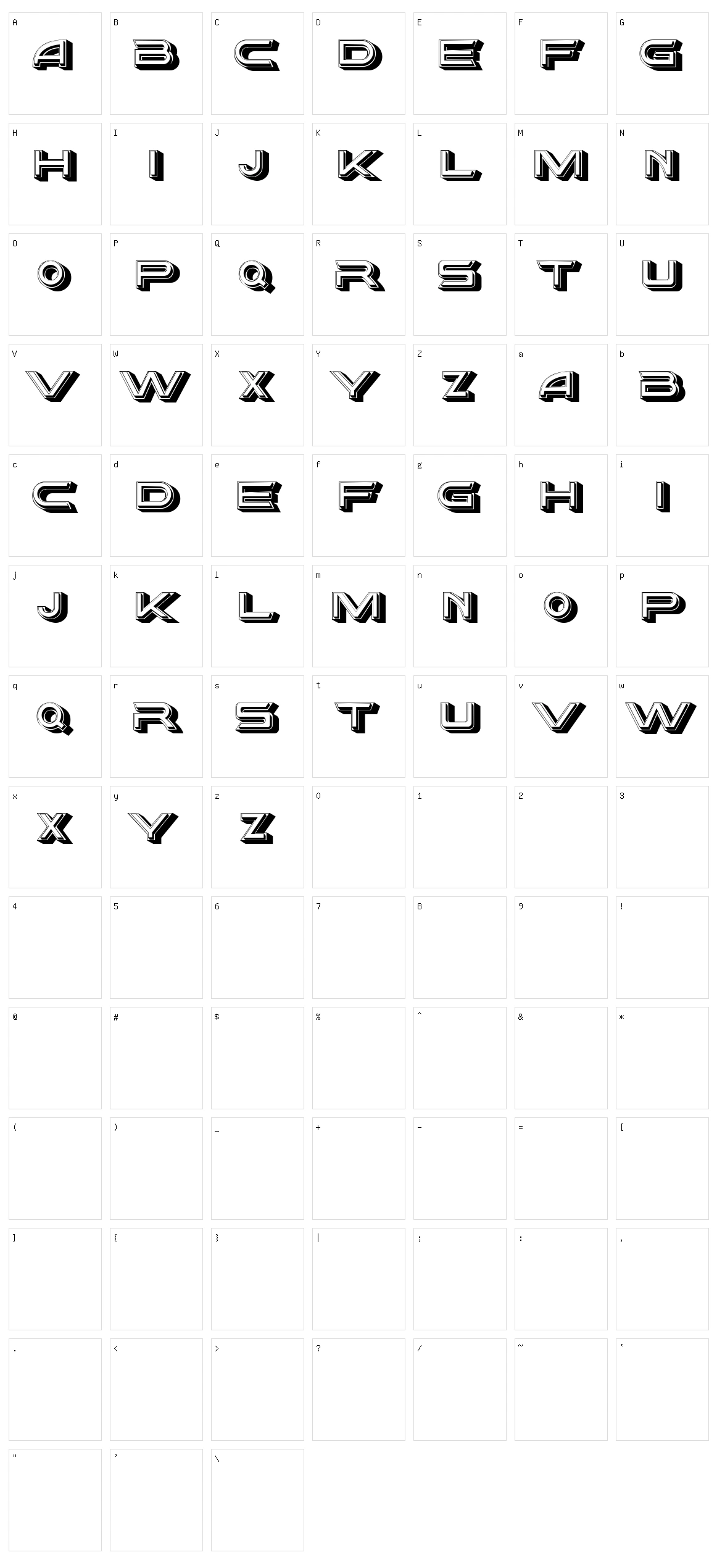 Vidal Character Set