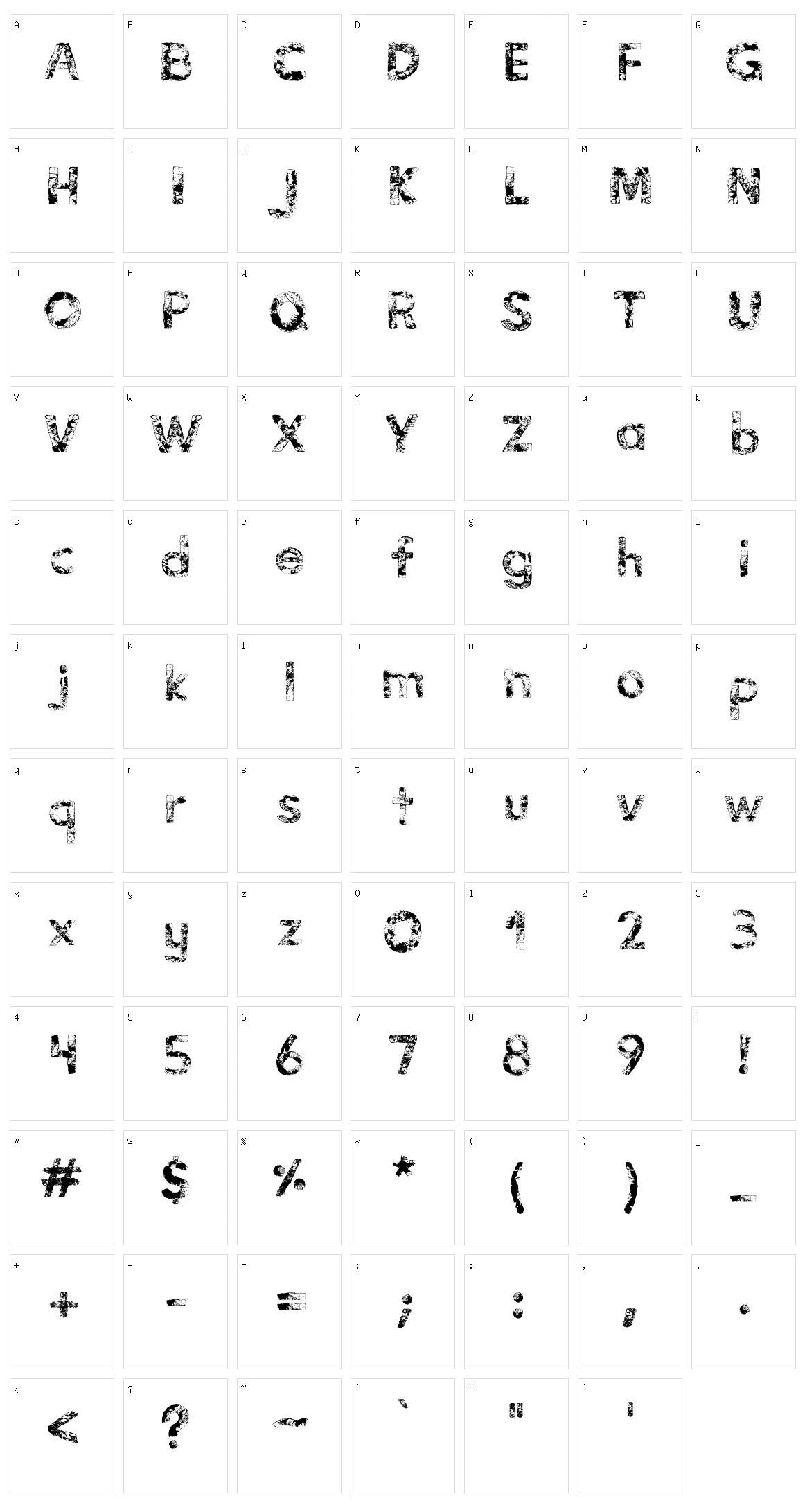 Vidas Secas Character Set