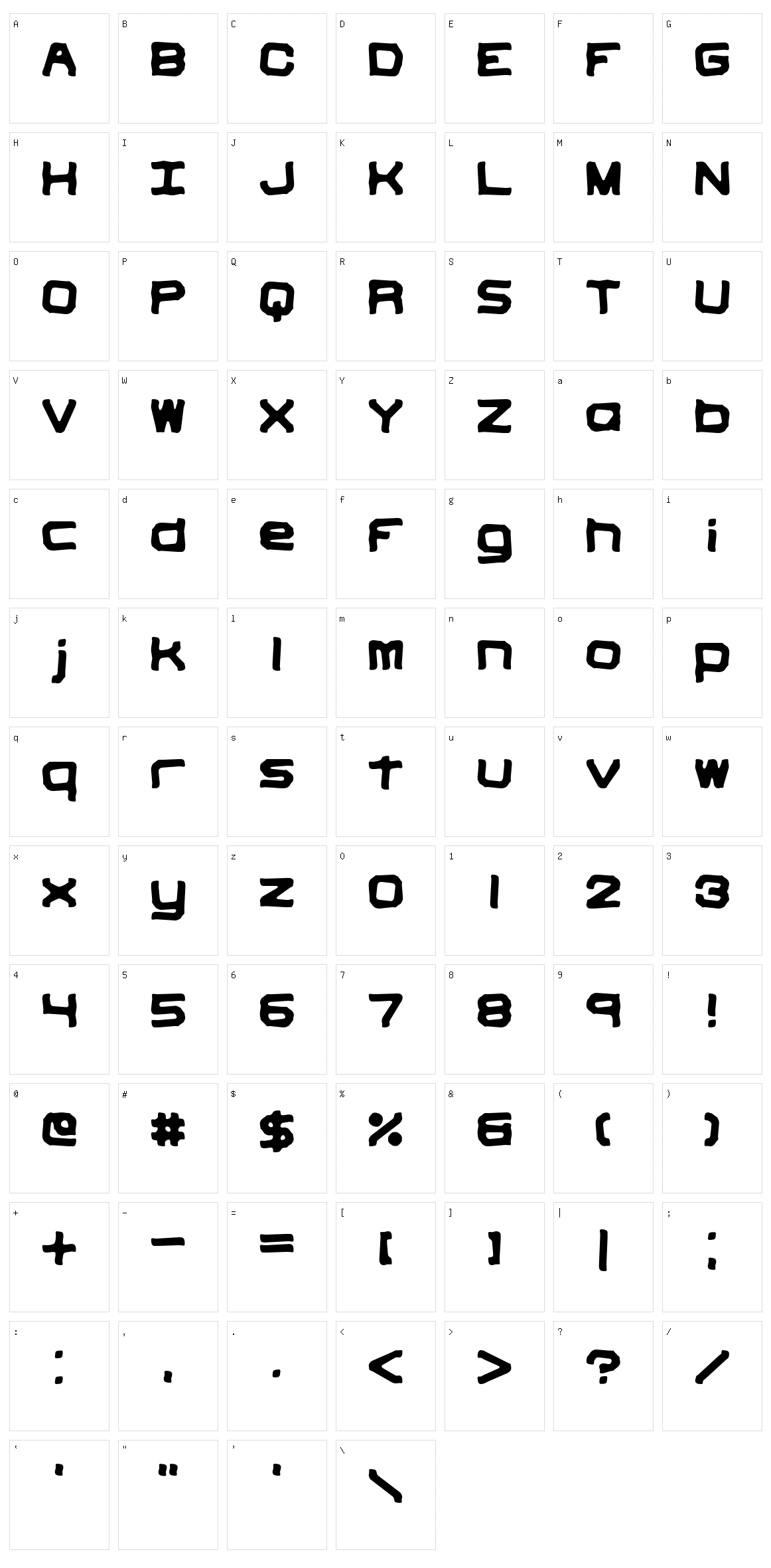 Vindictive BRK Character Set