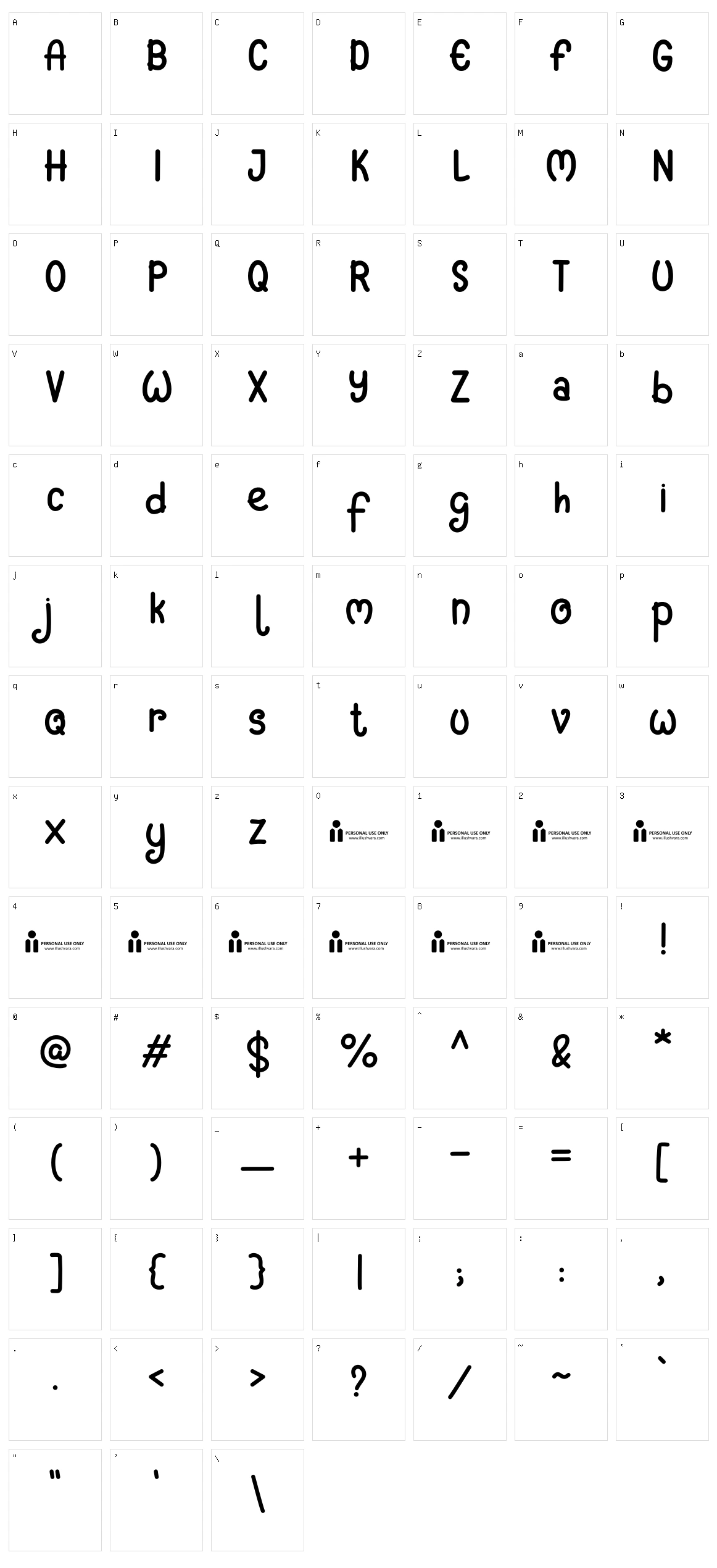 Violetdays Character Set