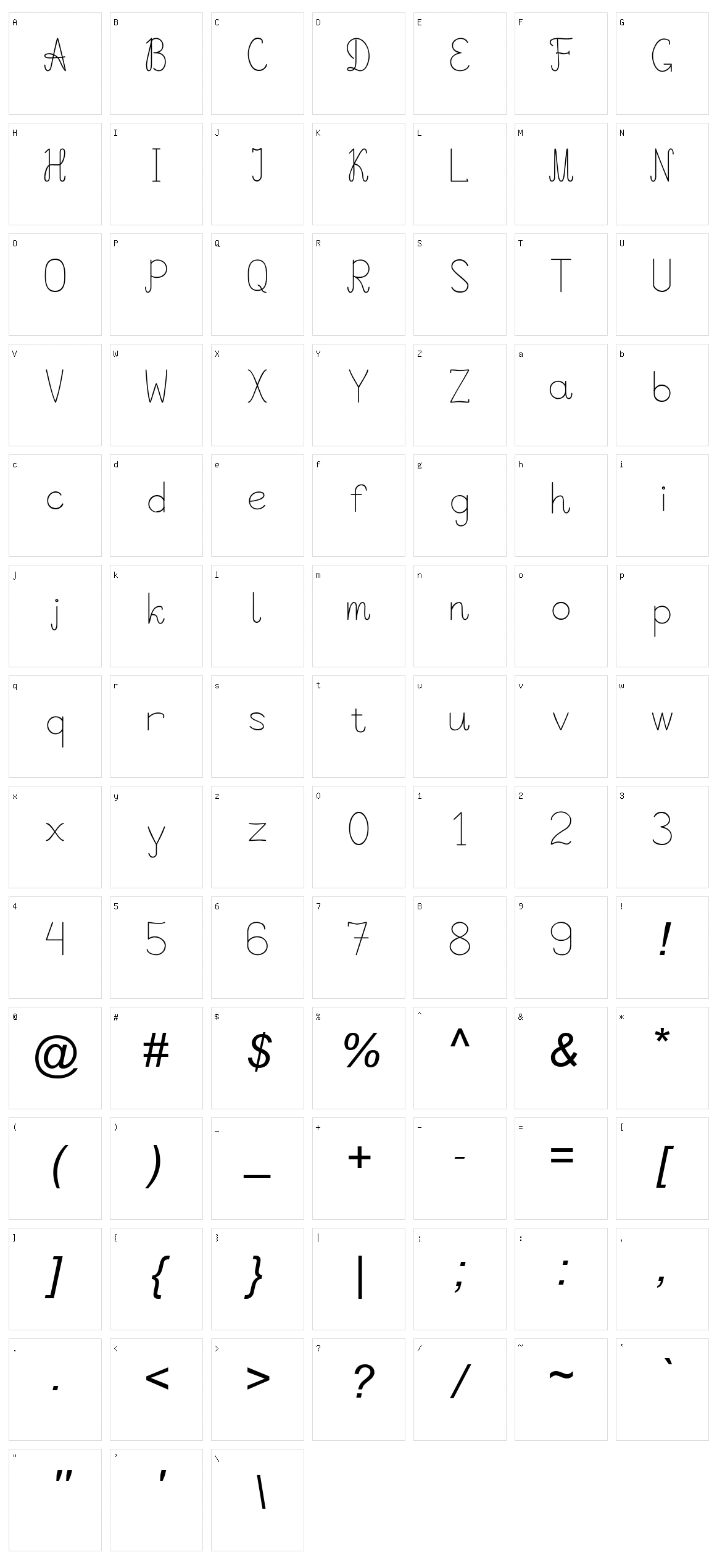 Viper 78 Character Set