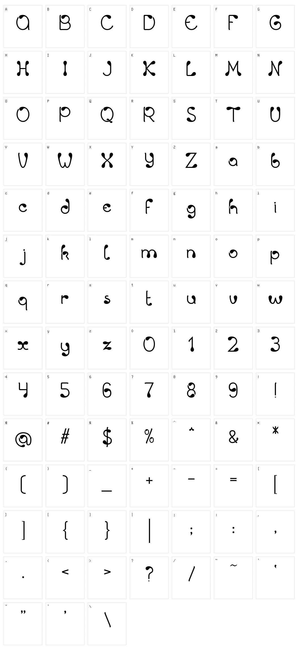 Virgule Character Set