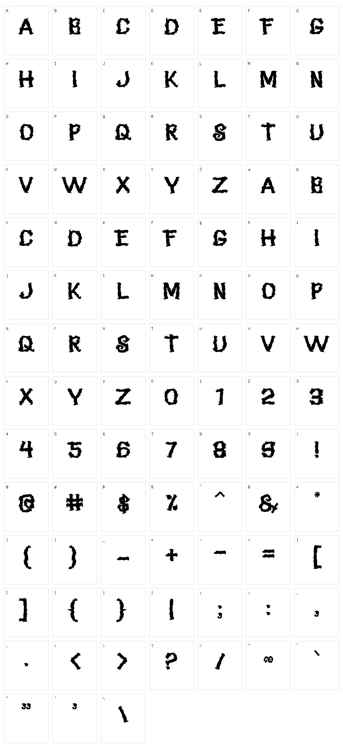 Scary Monsta Character Set