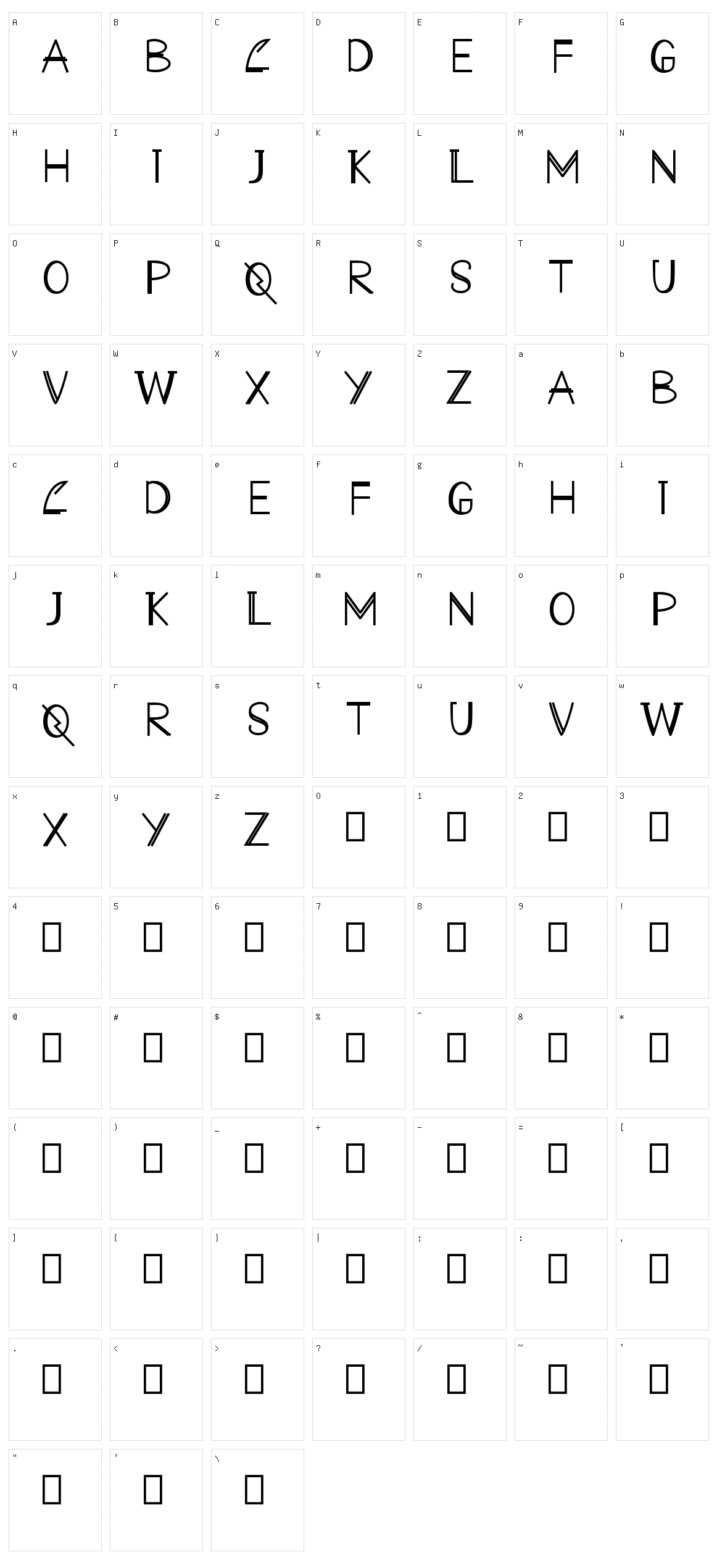Volgave Que Winmans Character Set