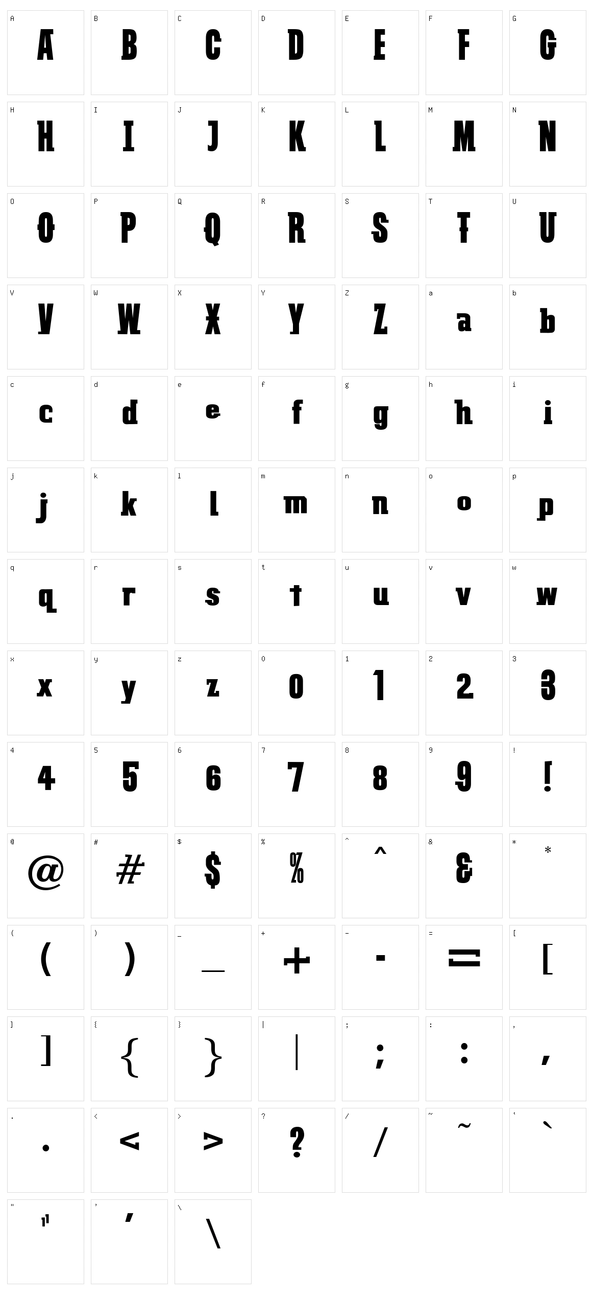 VTC Subway Slam Character Set