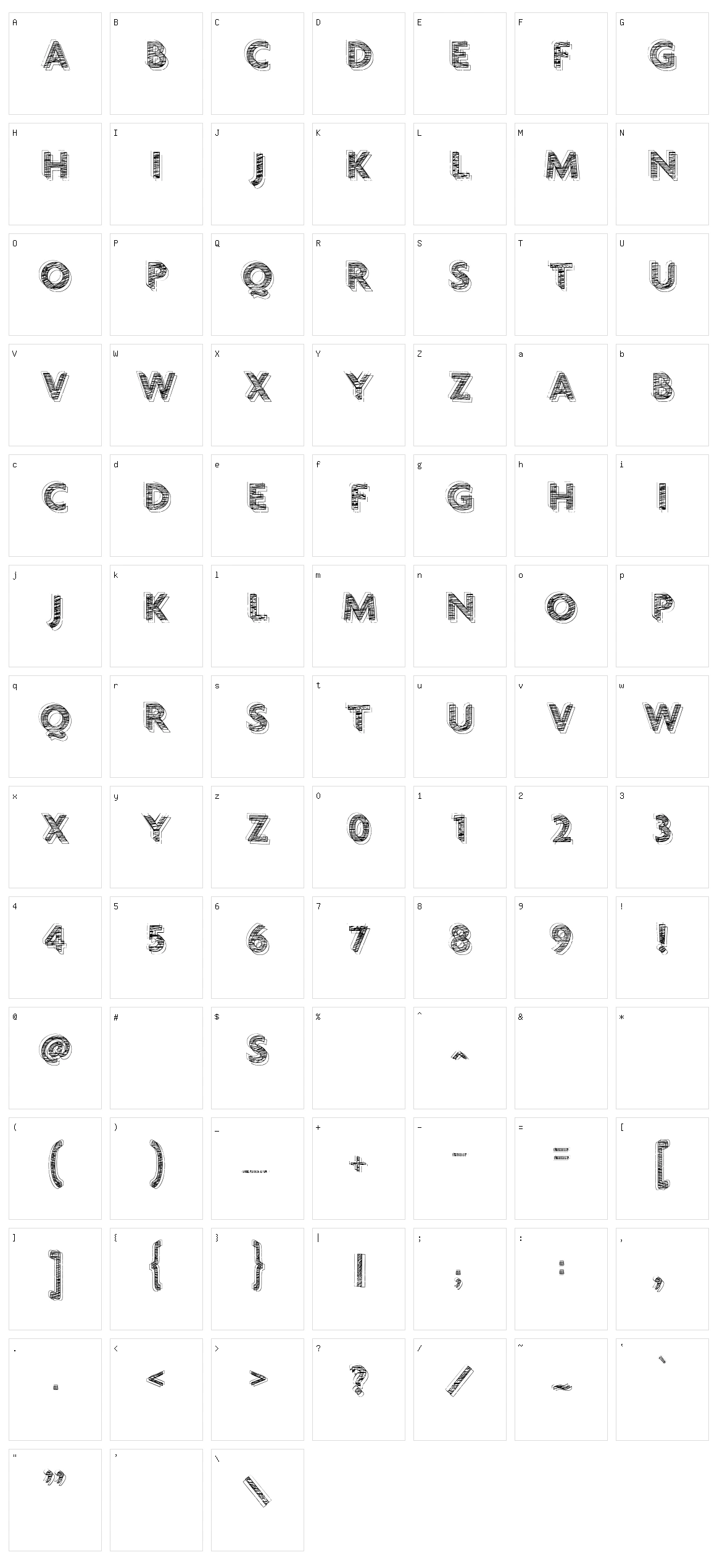 Vtks Chalk 79 Character Set